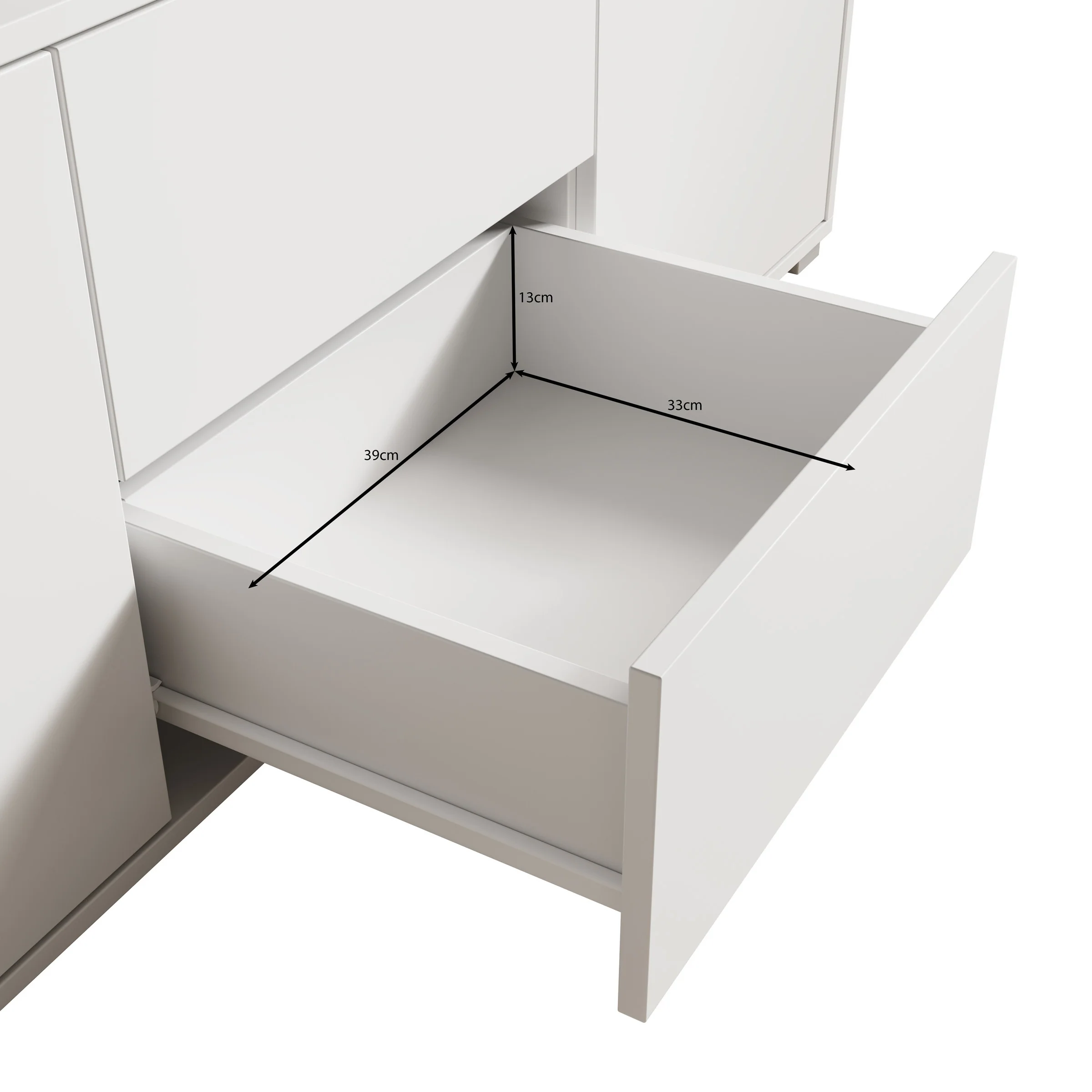 Gideon - TV-Meubel - Wit - 141x41x50 cm - Image 6