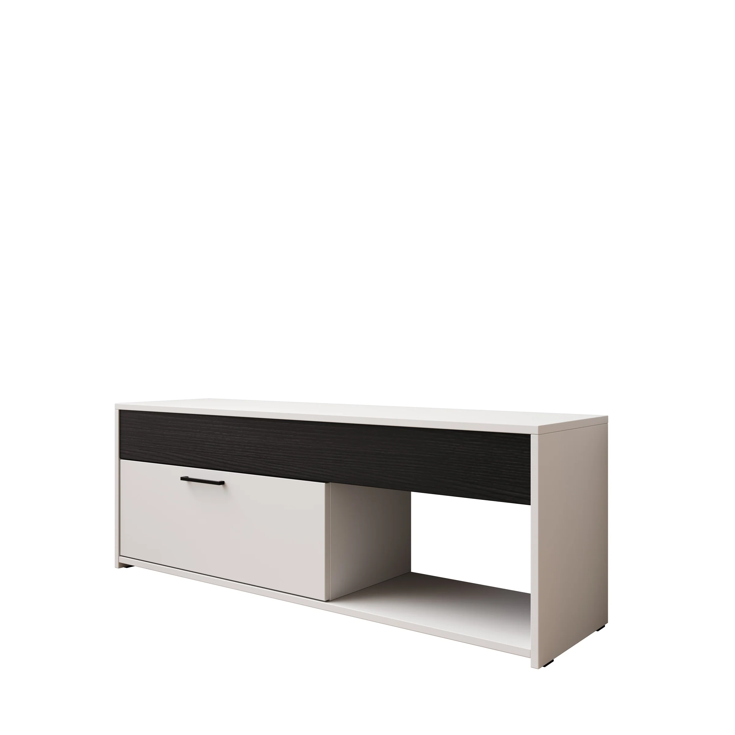 Gren - TV-Meubel - Wit/Zwart - 122x33x44 cm - Image 7