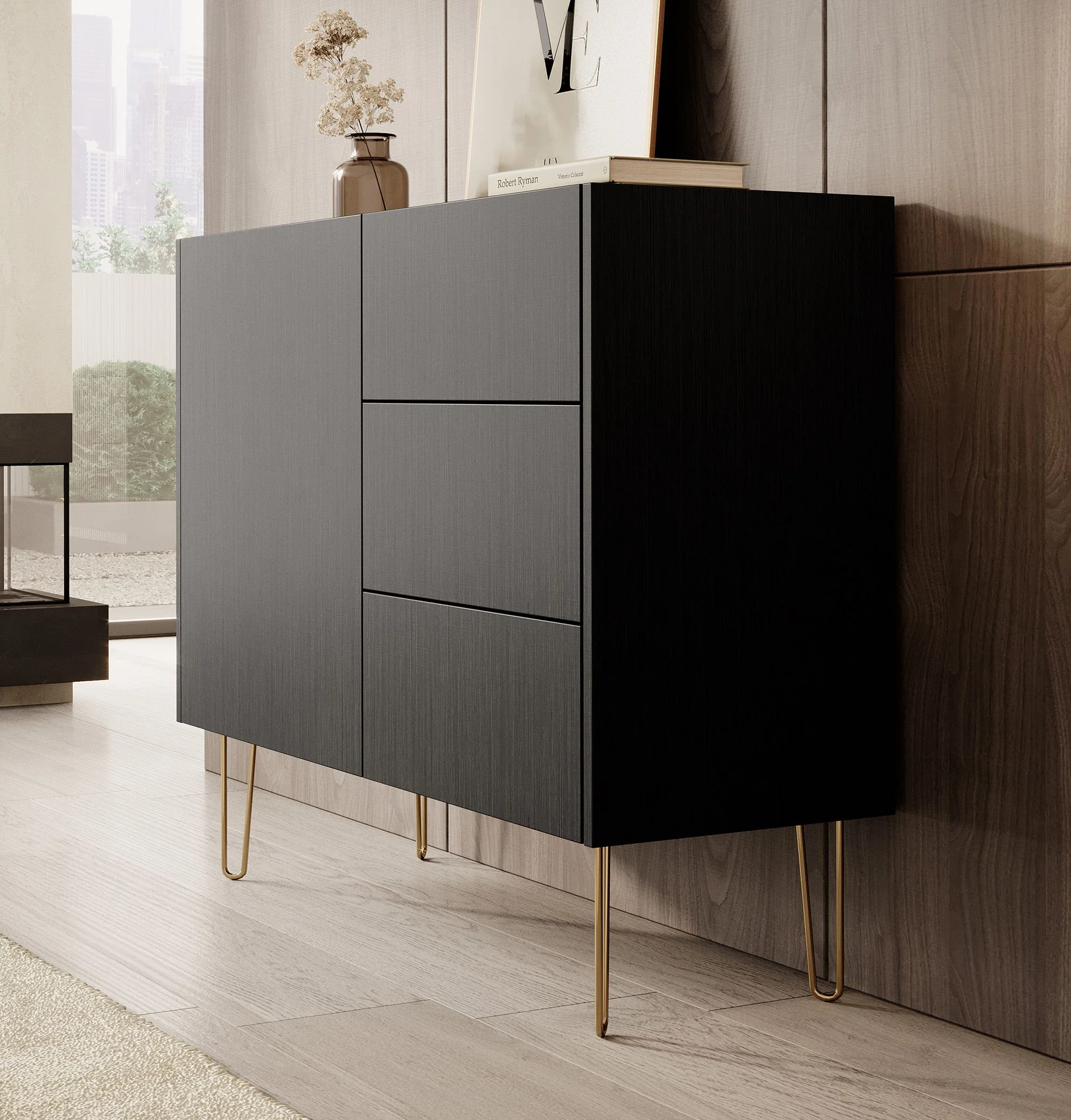 Hacienda - Dressoir - Zwart - 97x37x83 cm - Image 5