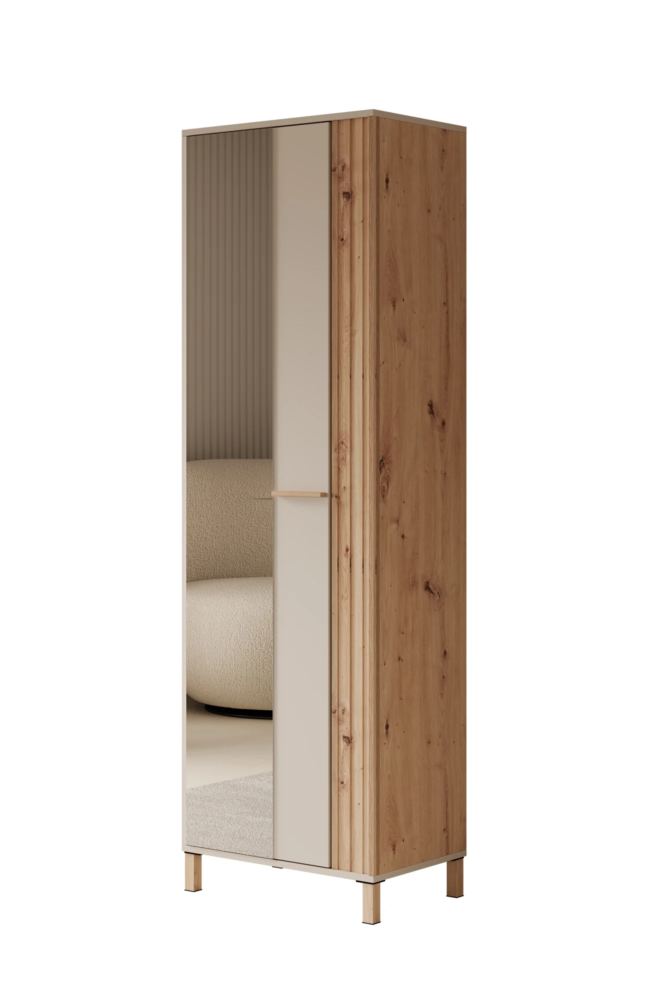 Bahia - Halkast met deur - Beige - 60x40x193 cm - Image 6