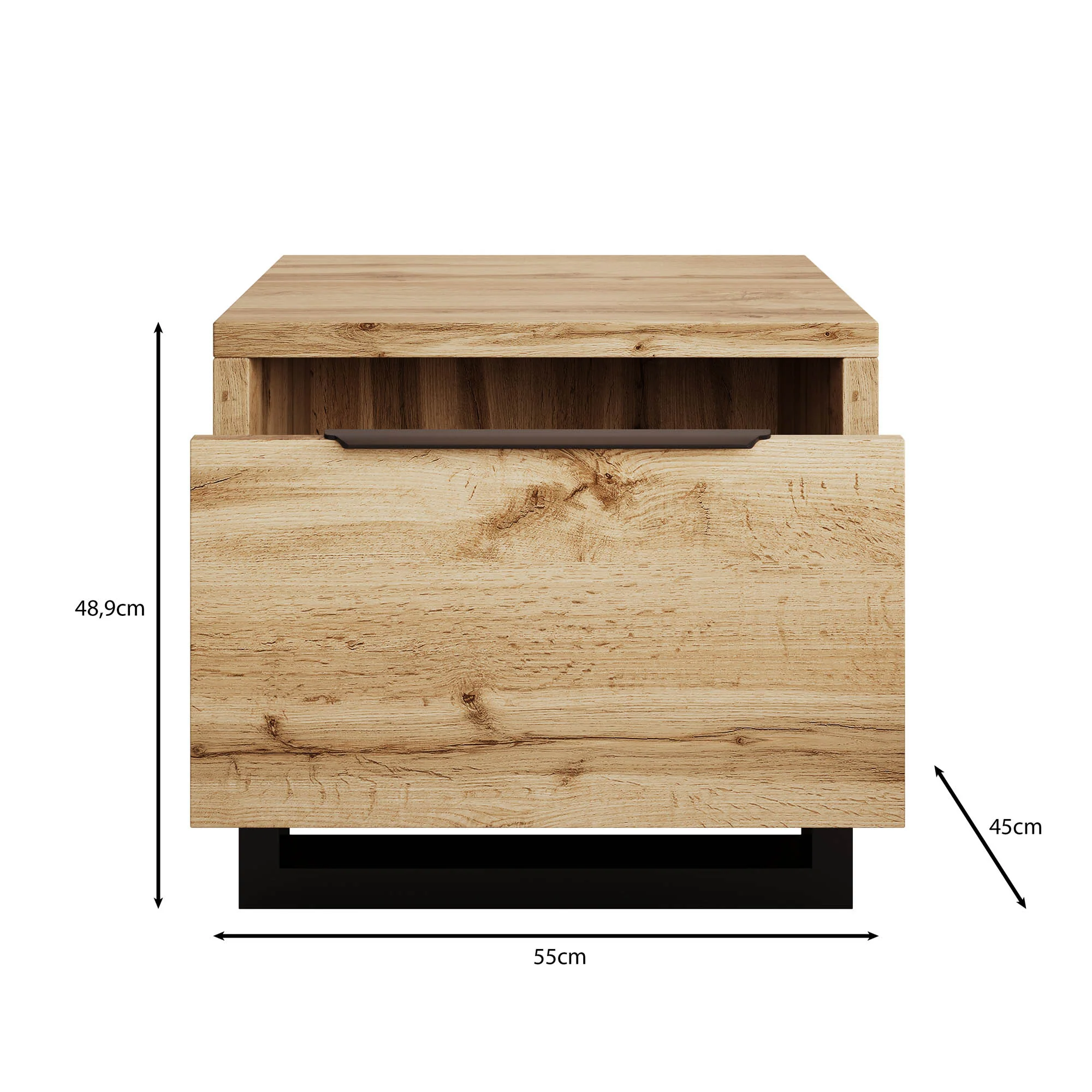 Harlow - Nachtkastje - Eiken - 55x45x49 cm - Image 4