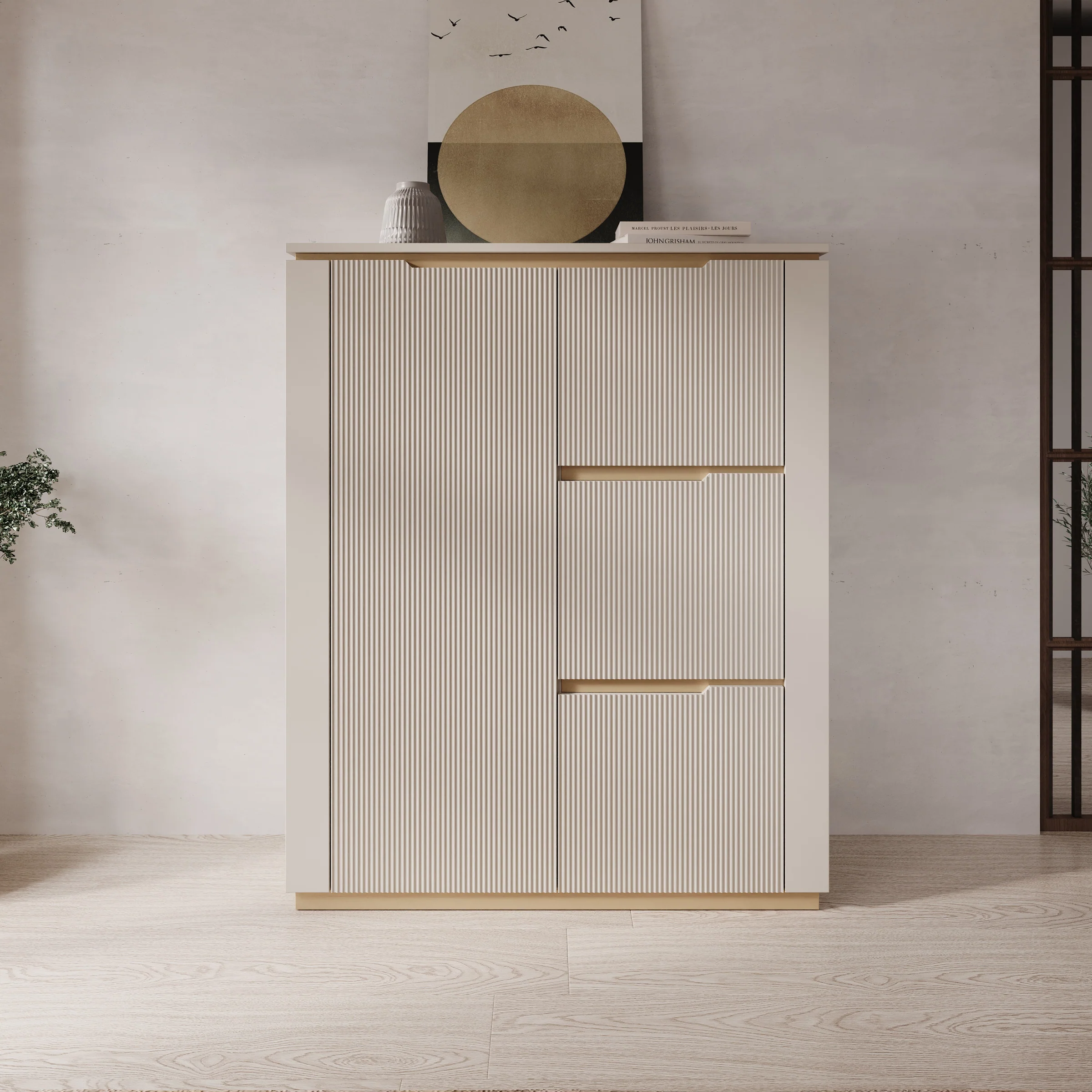 Harper - Dressoir - Beige - 106x40x131 cm - Image 3