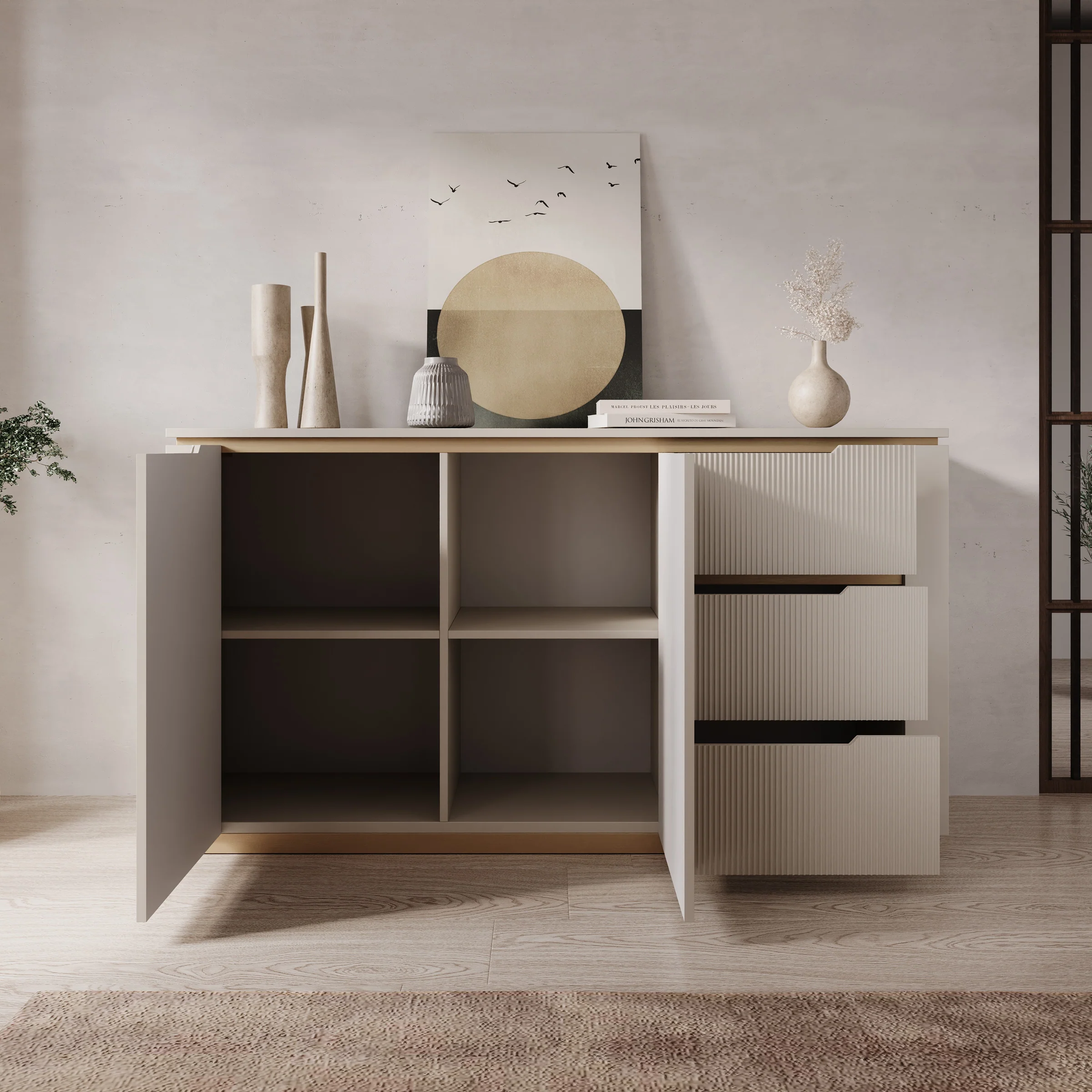 Harper - Dressoir - Beige - 153x40x84 cm - Image 2