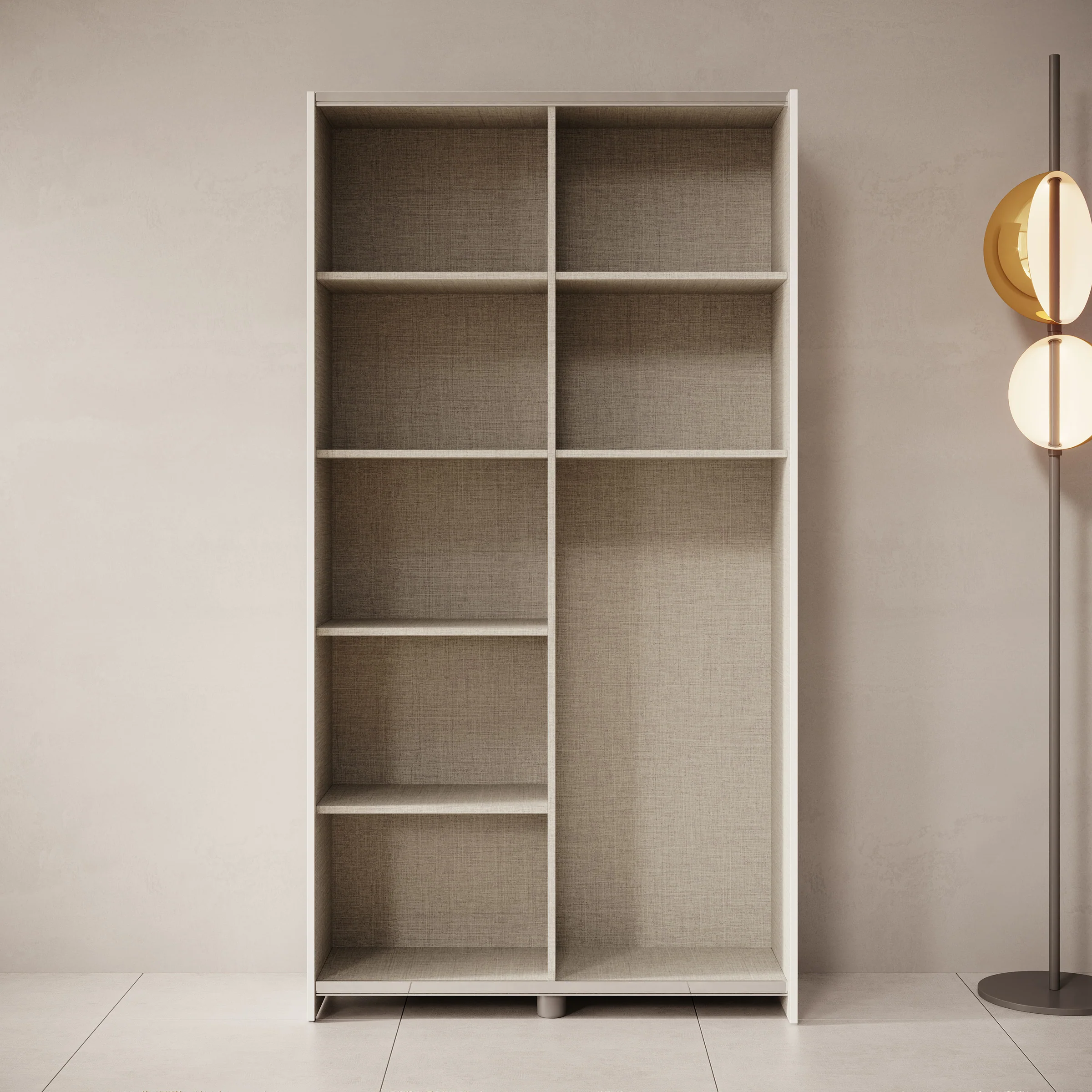Helvar - Kledingkast met schuifdeuren - Wit - 100x39x191 cm - Image 2