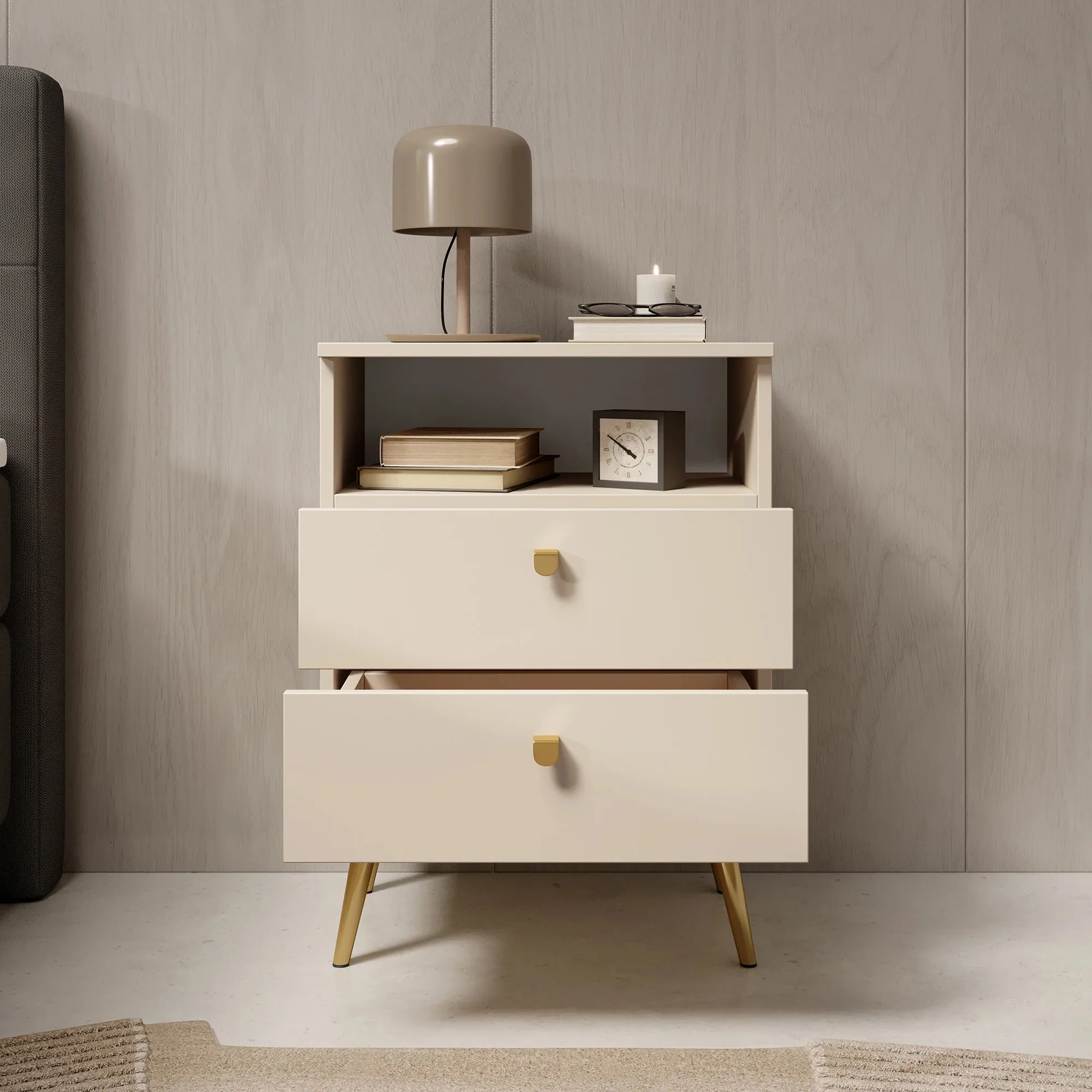 Hidde - Nachtkastje - Beige - 50x36x69 cm - Image 2