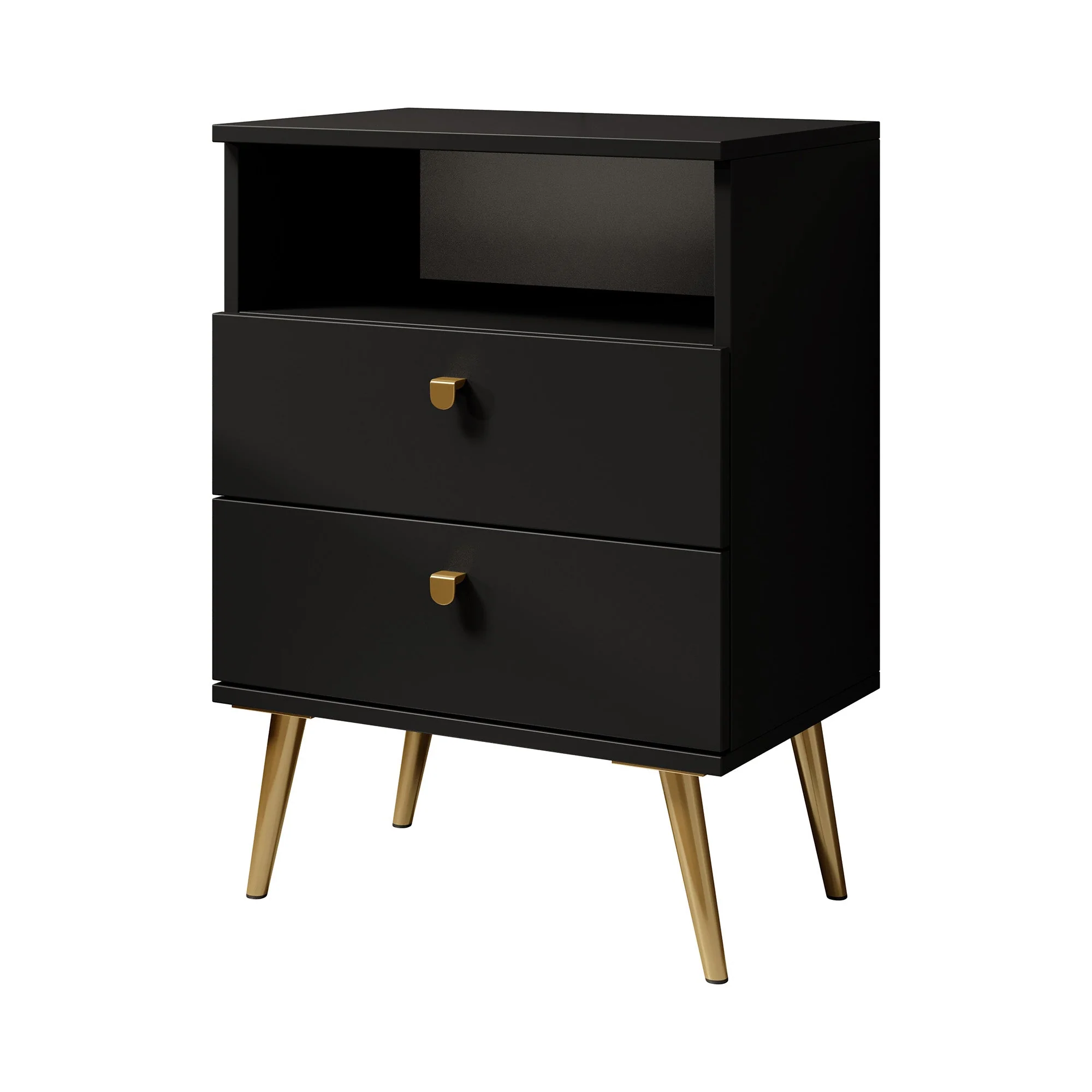 Hidde - Nachtkastje - Zwart - 50x36x69 cm - Image 6