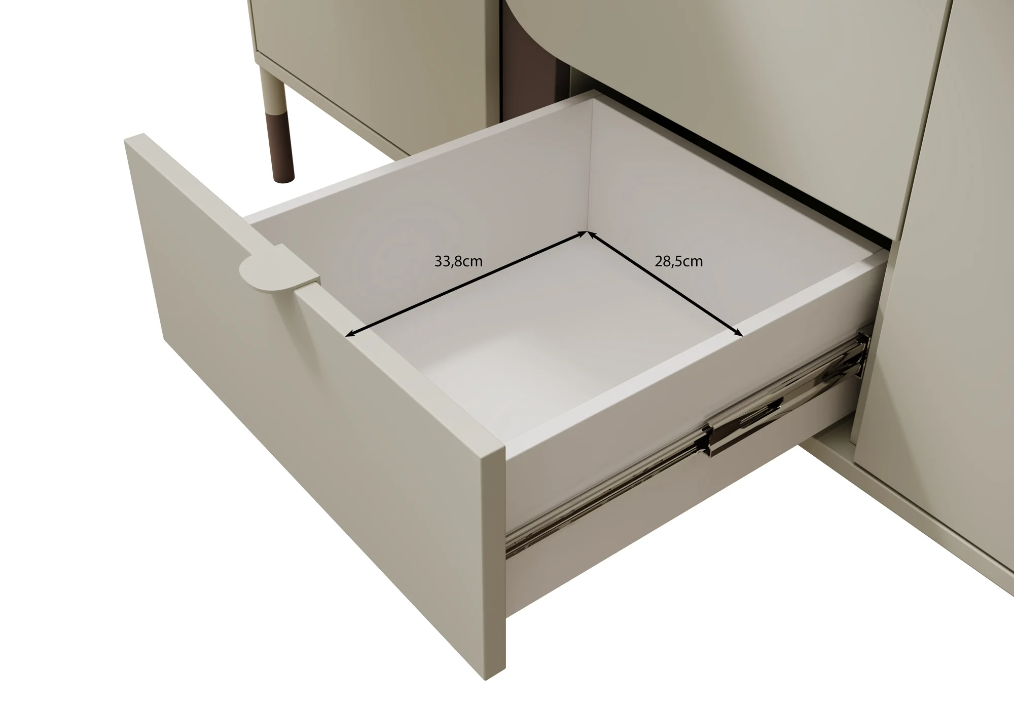 Hill - Dressoir - Beige - 130x40x87 cm - Image 6