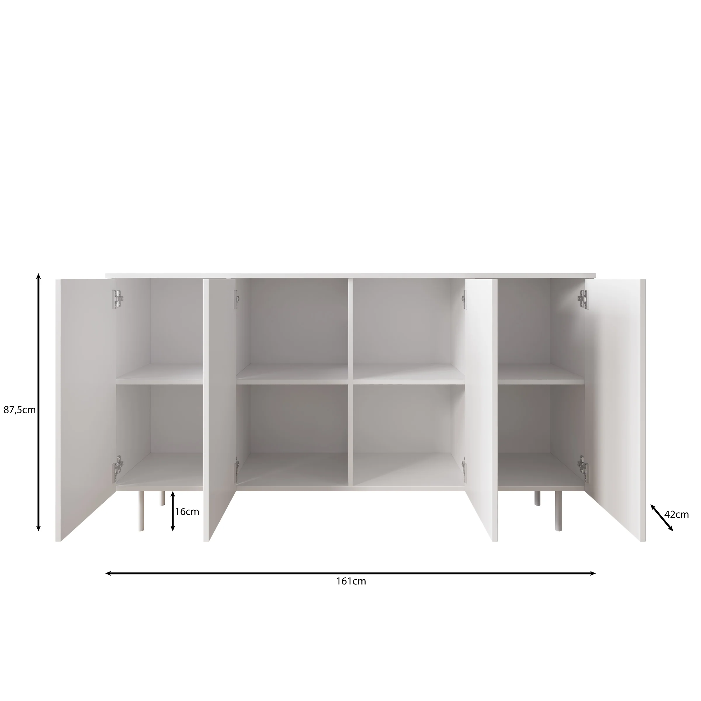 Hilo - Dressoir - Wit - 161x42x88 cm - Image 5