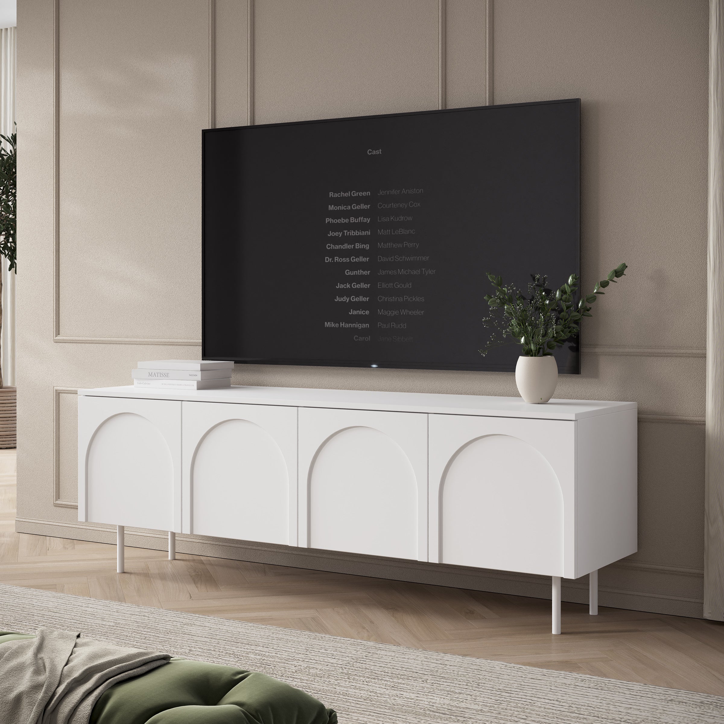 Hilo - TV-Meubel - Wit - 161x40x56 cm