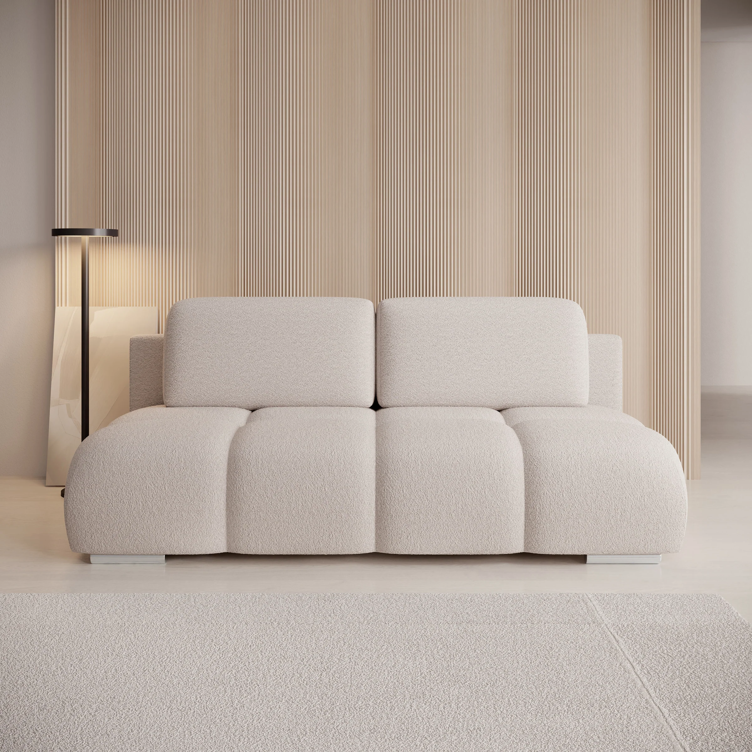 Hindrance - Slaapbank - Teddystof beige - 195x90x89 cm - Image 3