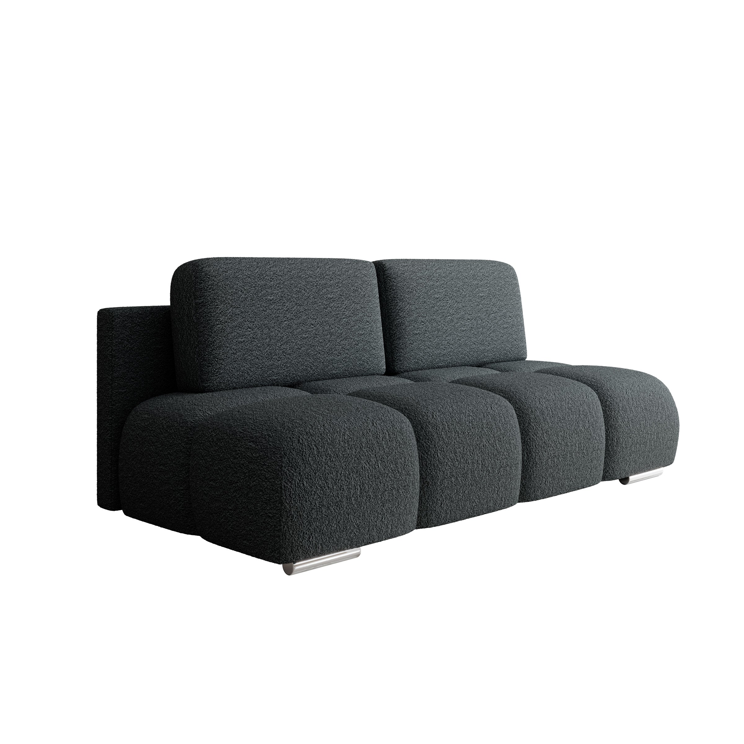 Hindrance - Slaapbank - Teddystof zwart - 195x90x89 cm - Image 6