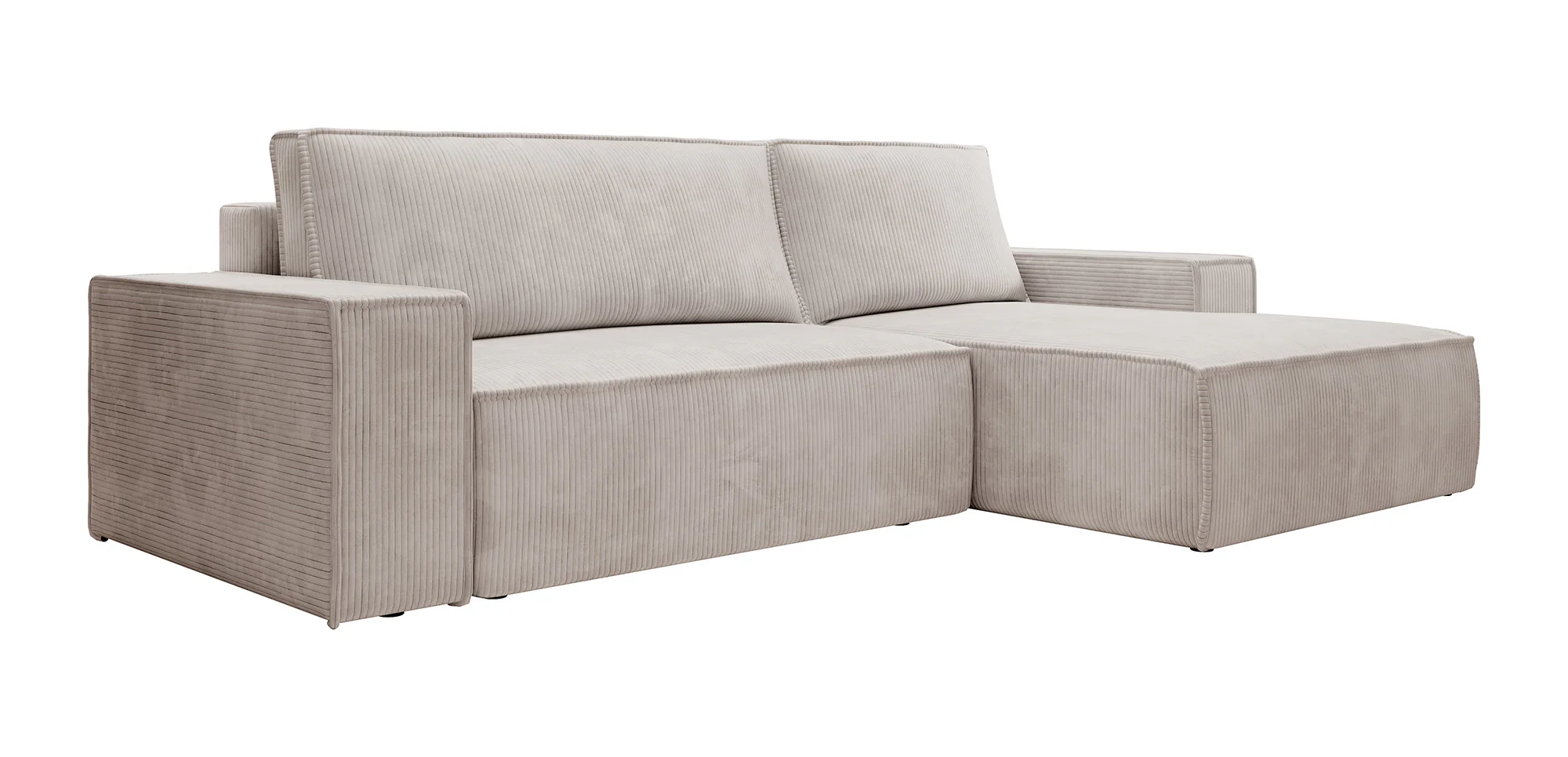 Foster - Hoekbank - Beige Ribstof - Rechts - Image 5