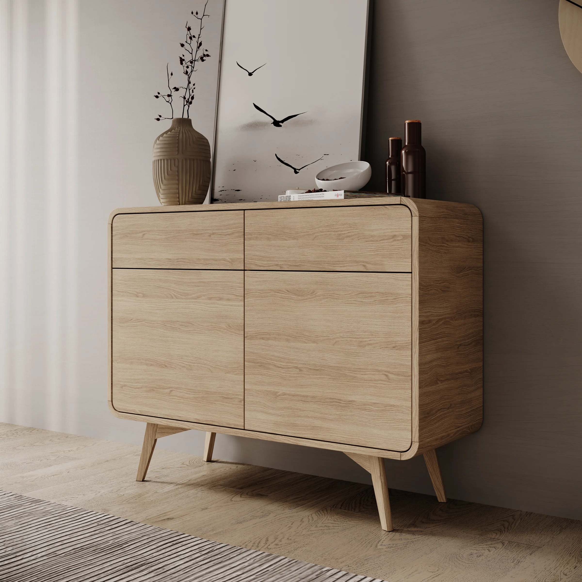 Hoshii - Dressoir - Eikenpatroon - 108x39x84 cm