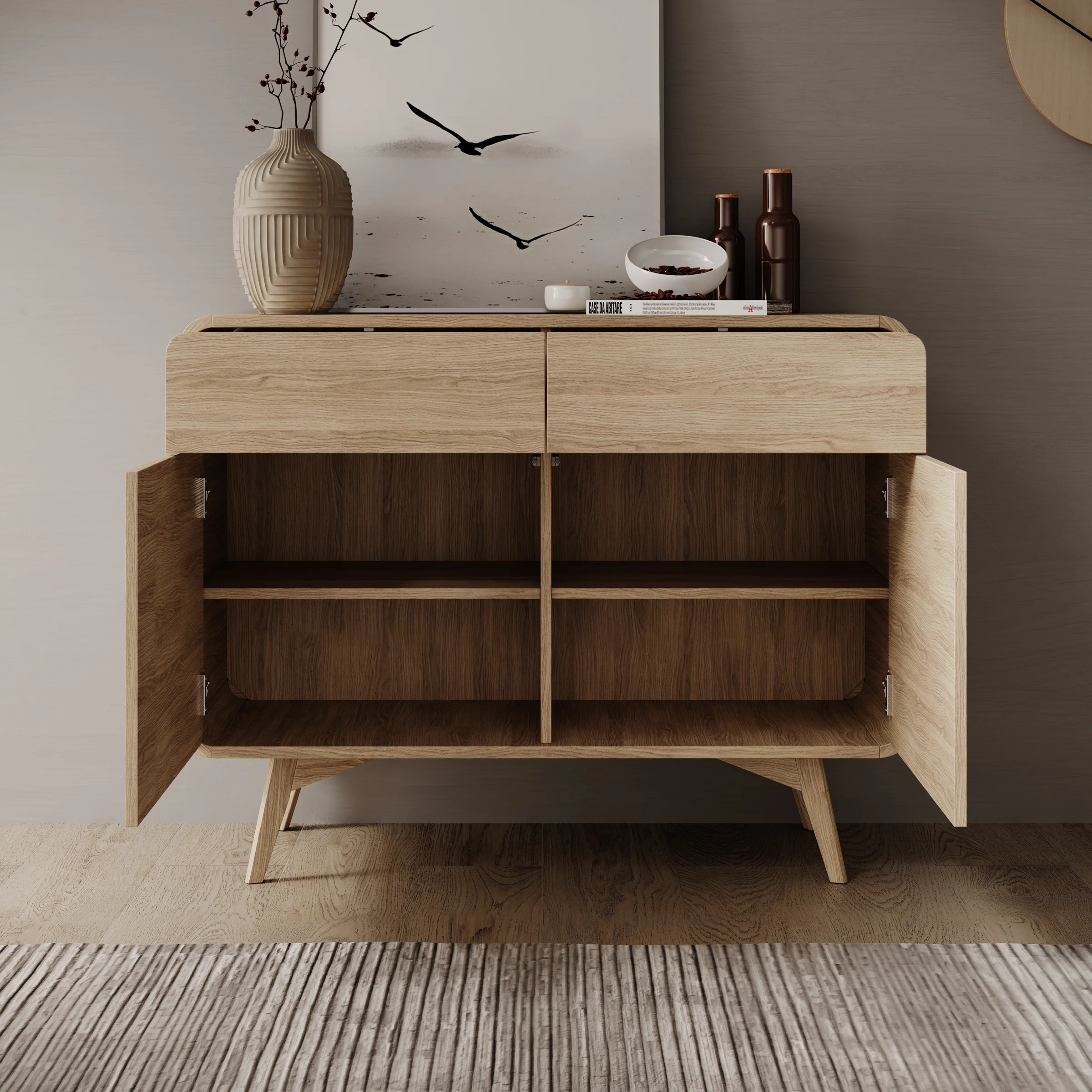 Hoshii - Dressoir - Eikenpatroon - 108x39x84 cm - Image 2
