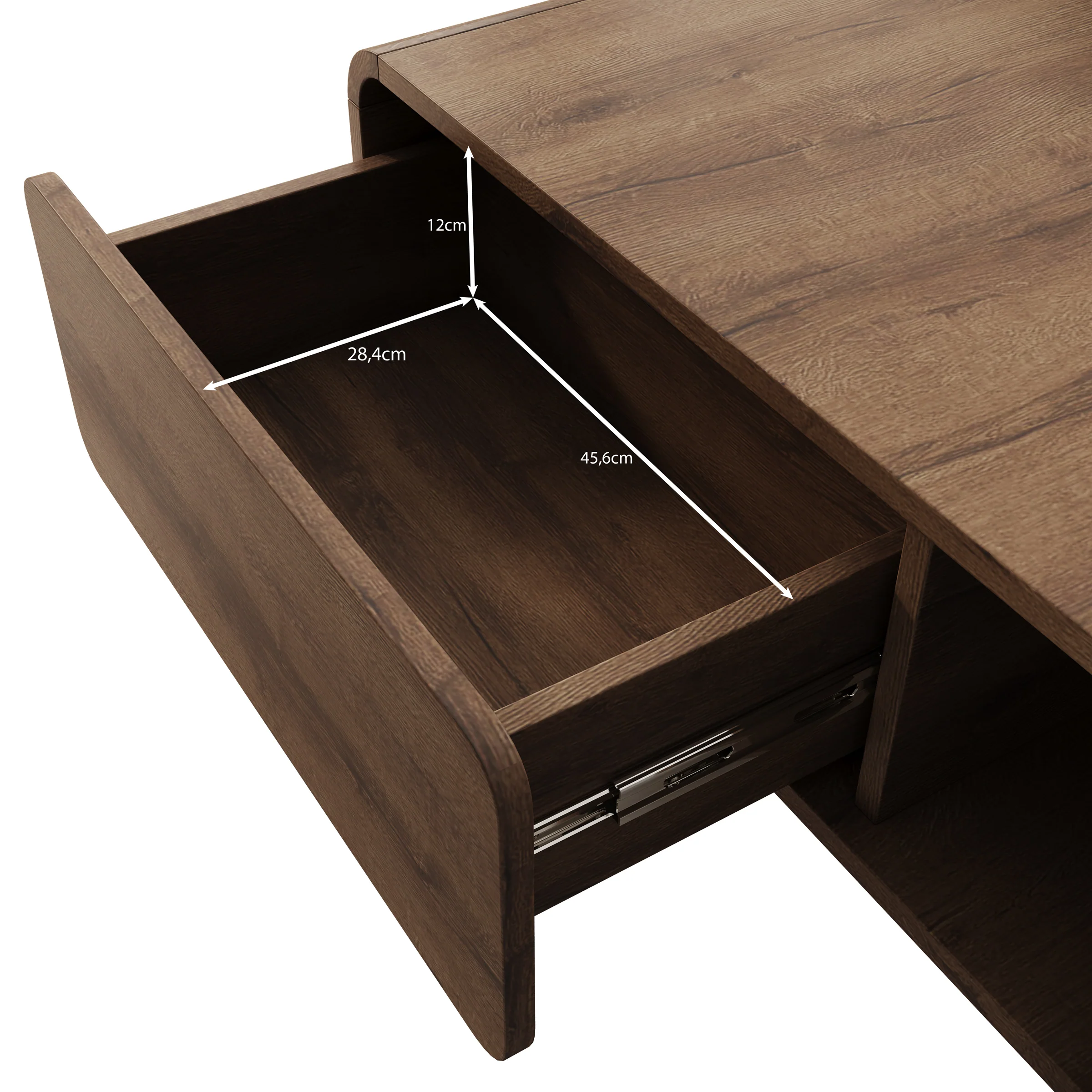 Hoshii - Salontafel - Donker eikenpatroon - 108x65x45 cm - Image 5