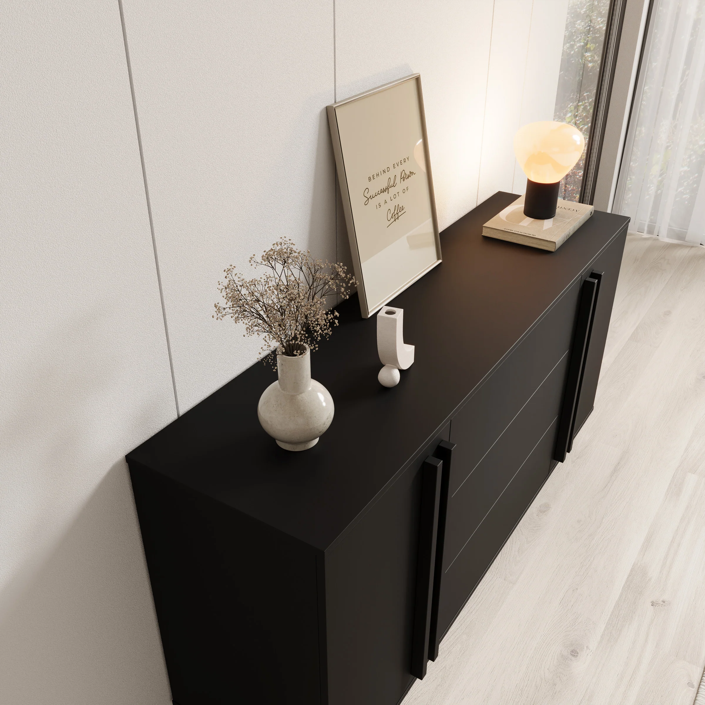 Hydra - Dressoir - Zwart - 150x40x78 cm - Image 5