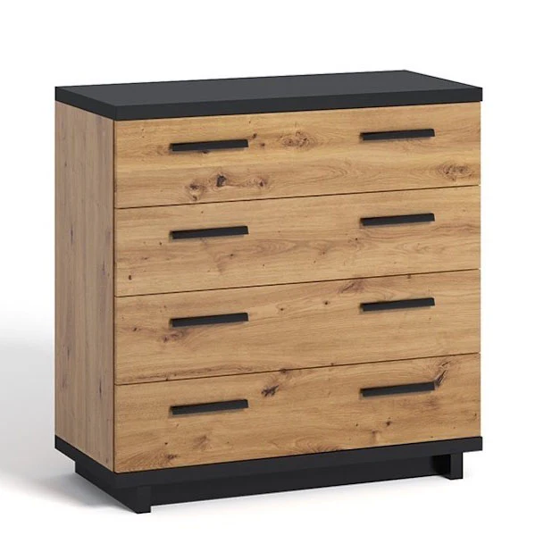 Incala - Ladekast - Eiken/zwart - 90x40x90 cm - Image 5