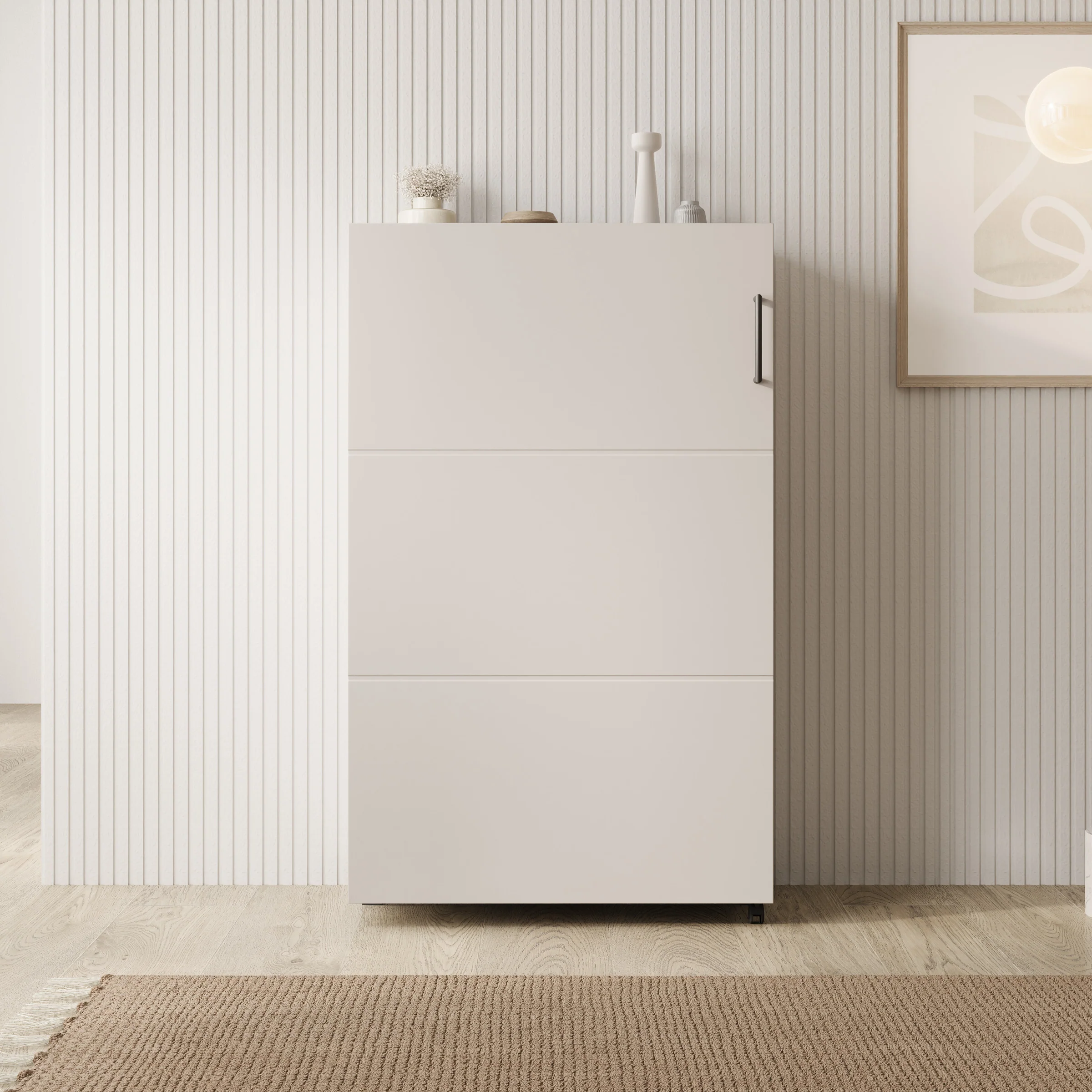 Inverly - Schoenenkast - Beige - 68x33x113 cm - Image 3