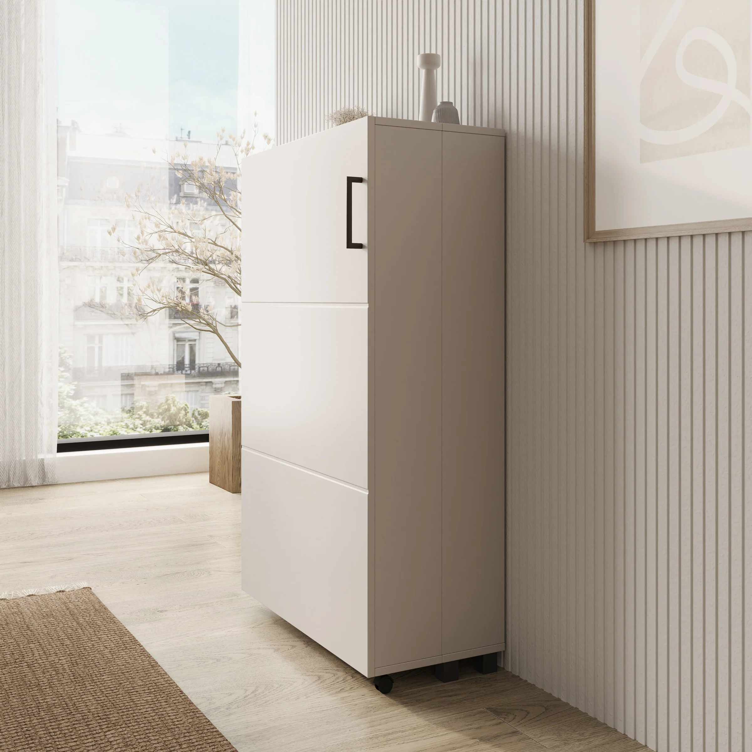 Inverly - Schoenenkast - Beige - 68x33x113 cm - Image 4
