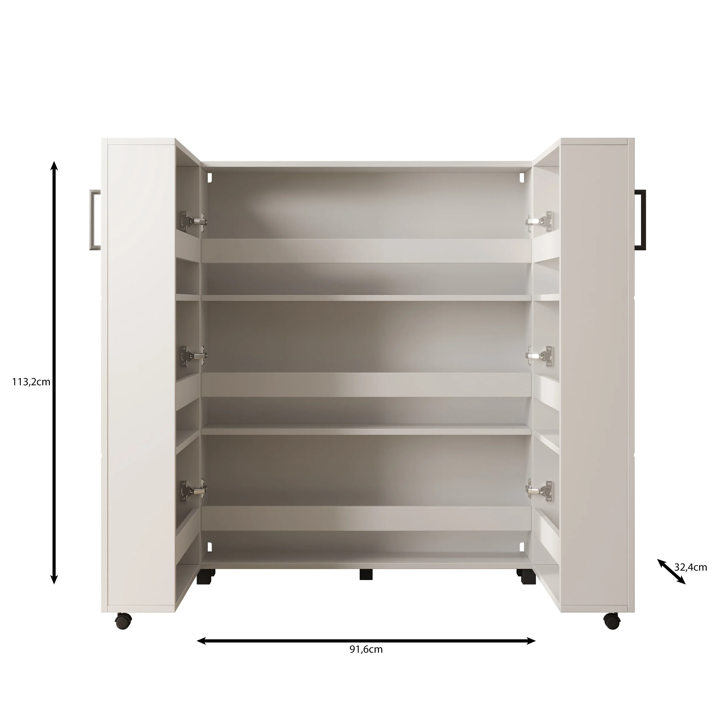 Inverly - Schoenenkast - Beige - 92x33x113 cm - Image 6
