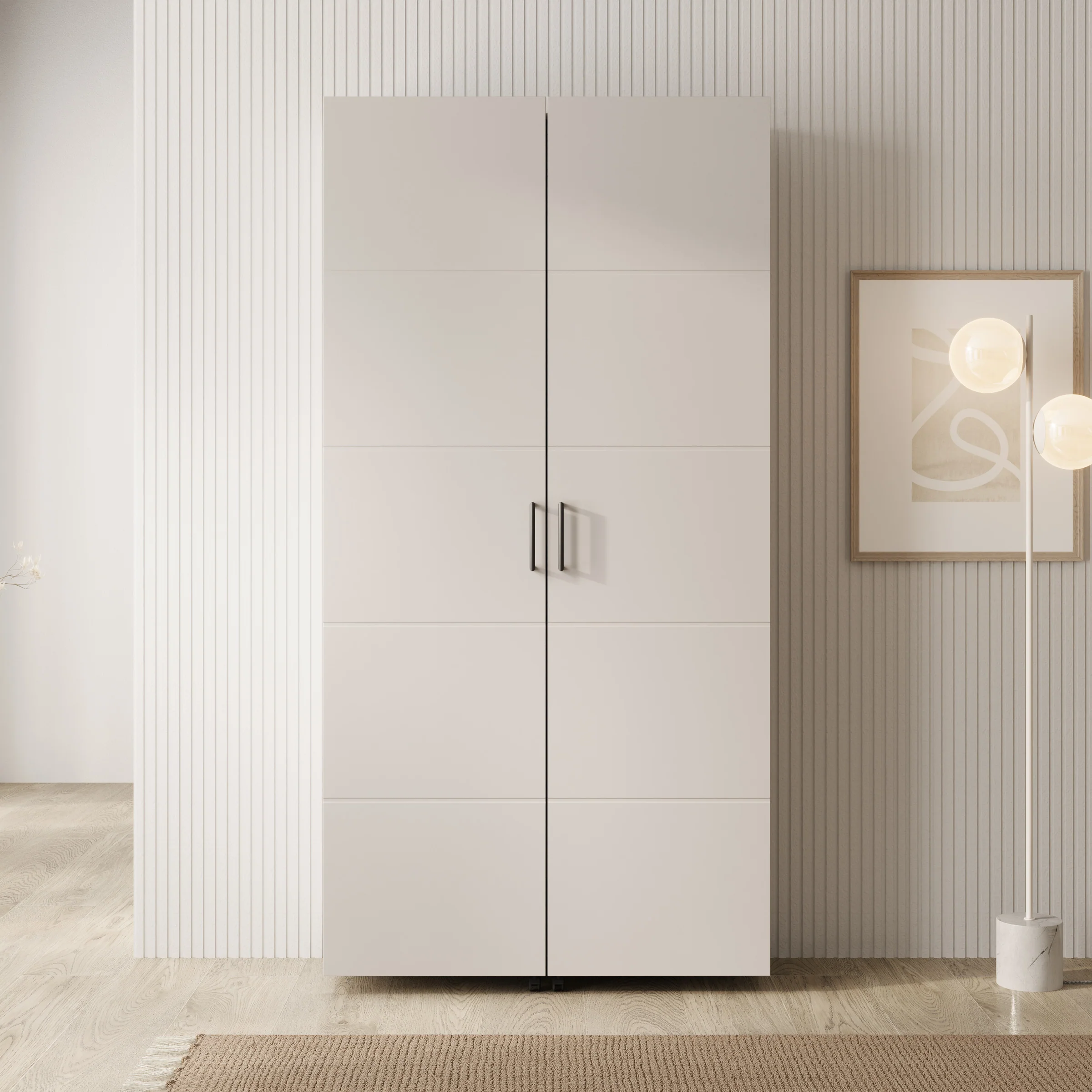 Inverly - Schoenenkast - Beige - 92x33x185 cm - Image 3