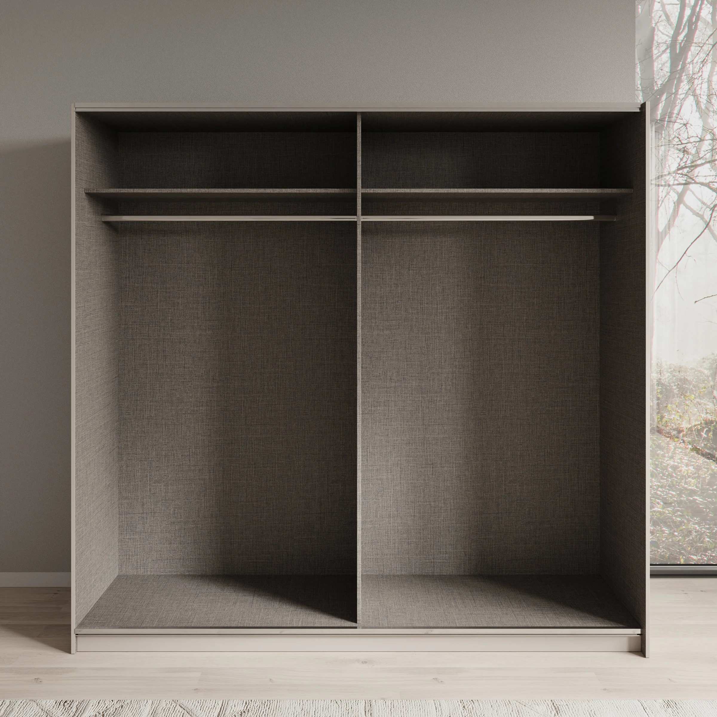 Isandro - Kledingkast - Beige - 220x62x211 cm - Image 2
