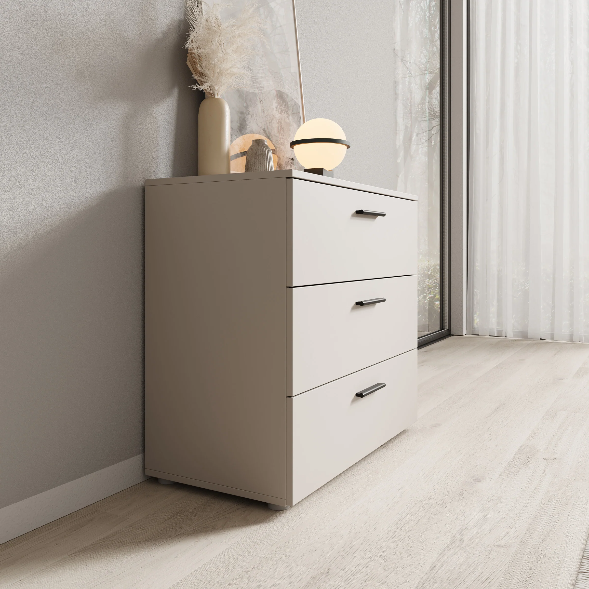 Isandro - Ladekast - Beige - 80x41x74 cm - Image 4