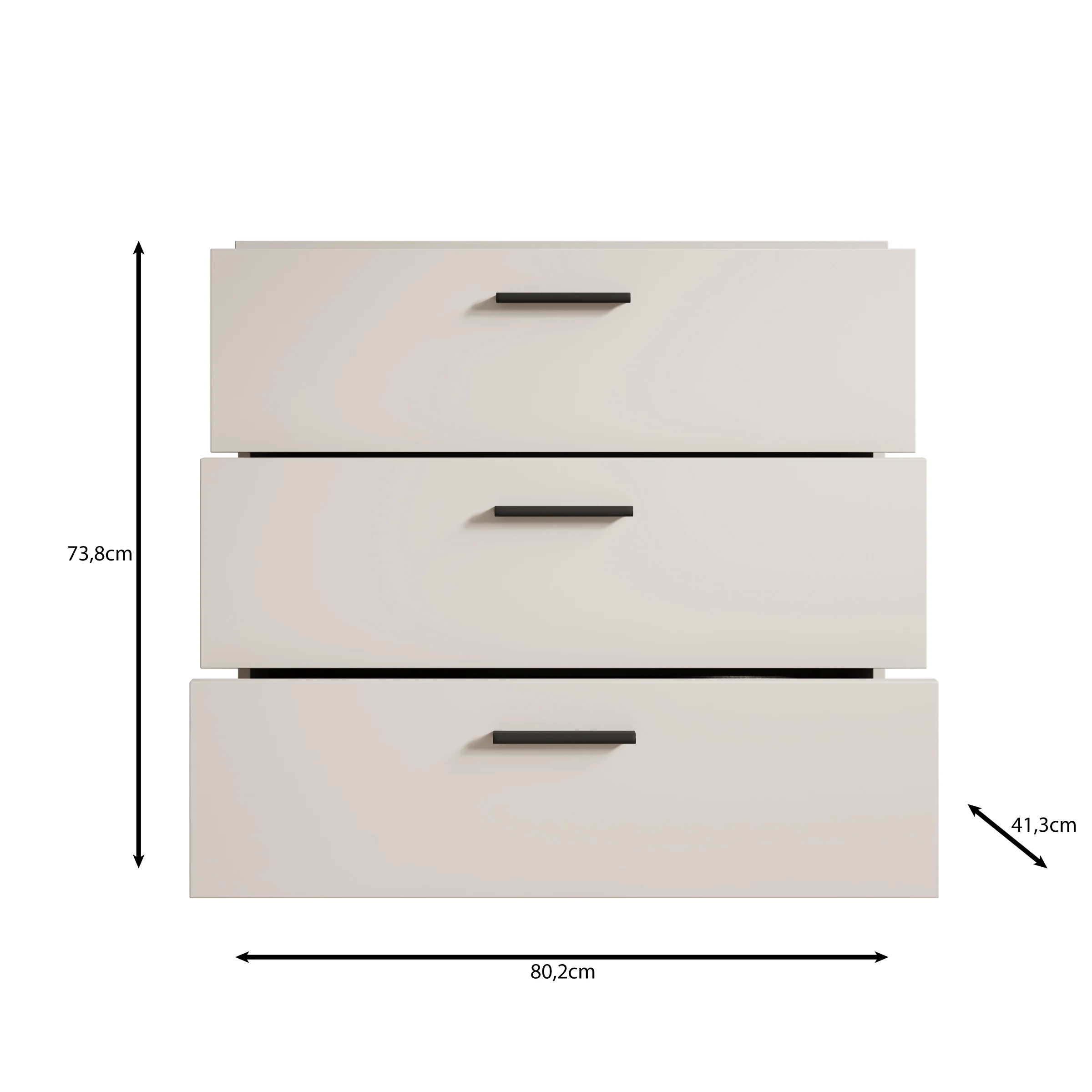 Isandro - Ladekast - Beige - 80x41x74 cm - Image 6