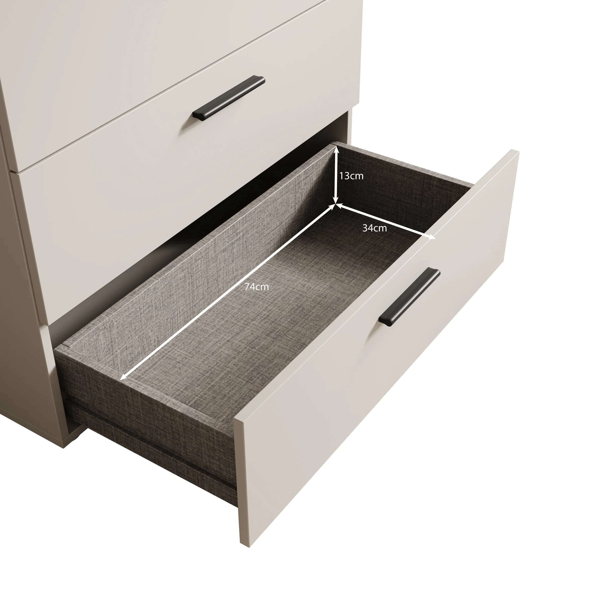 Isandro - Ladekast - Beige - 80x41x74 cm - Image 7