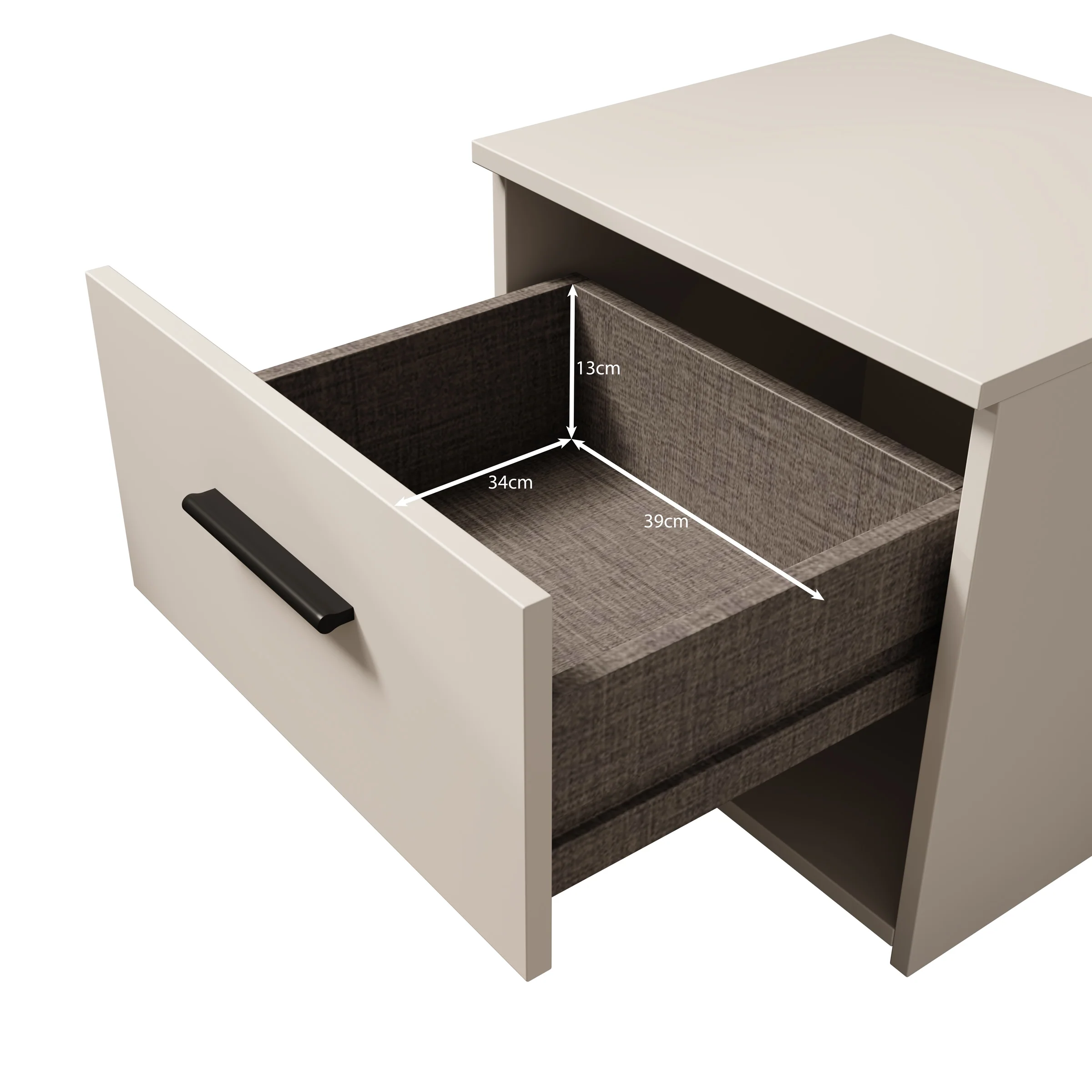 Isandro - Nachtkastje - Beige - 45x41x44 cm - Image 6