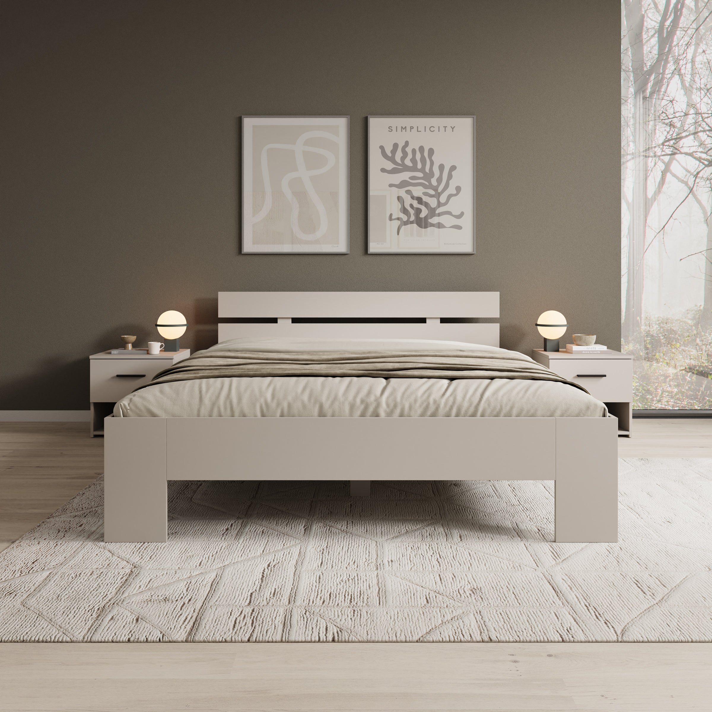 Isandro - Tweepersoonsbed - Beige - 160x200 cm - Image 2