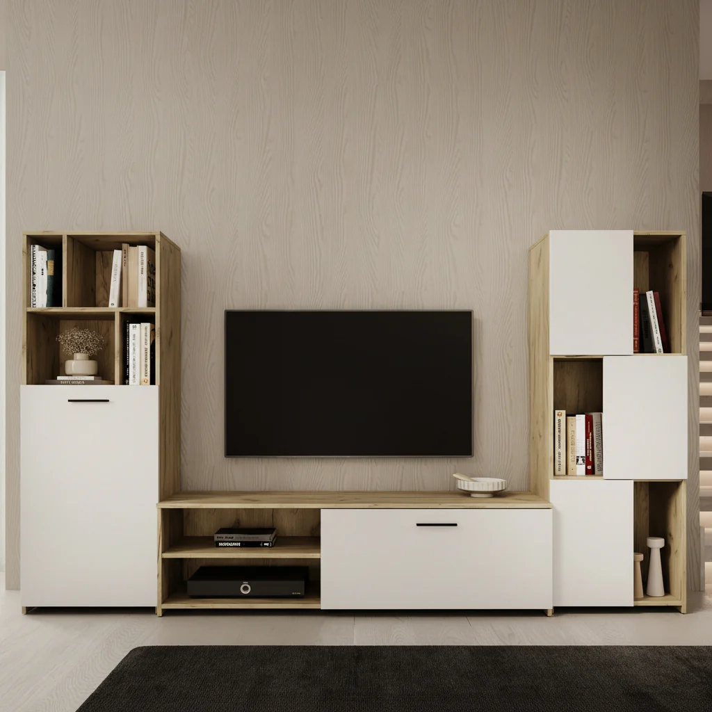 Jakarta - Wandmeubel - Wit - 240x35x137 cm - Image 3