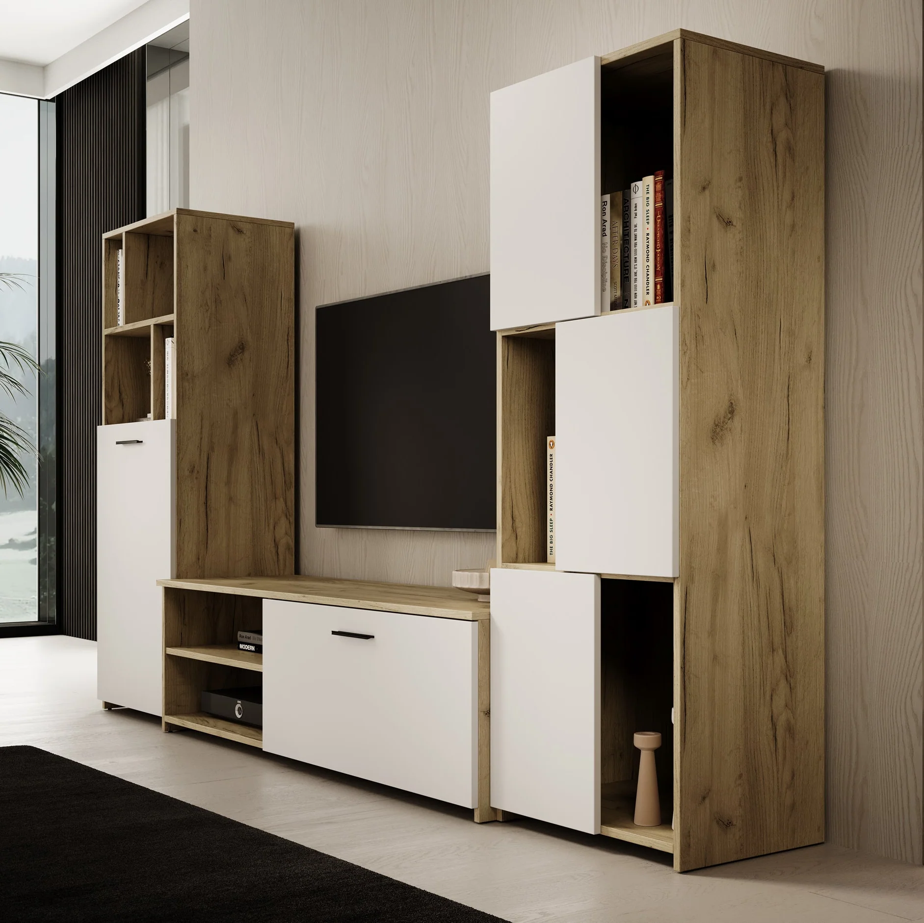 Jakarta - Wandmeubel - Wit - 240x35x137 cm - Image 4