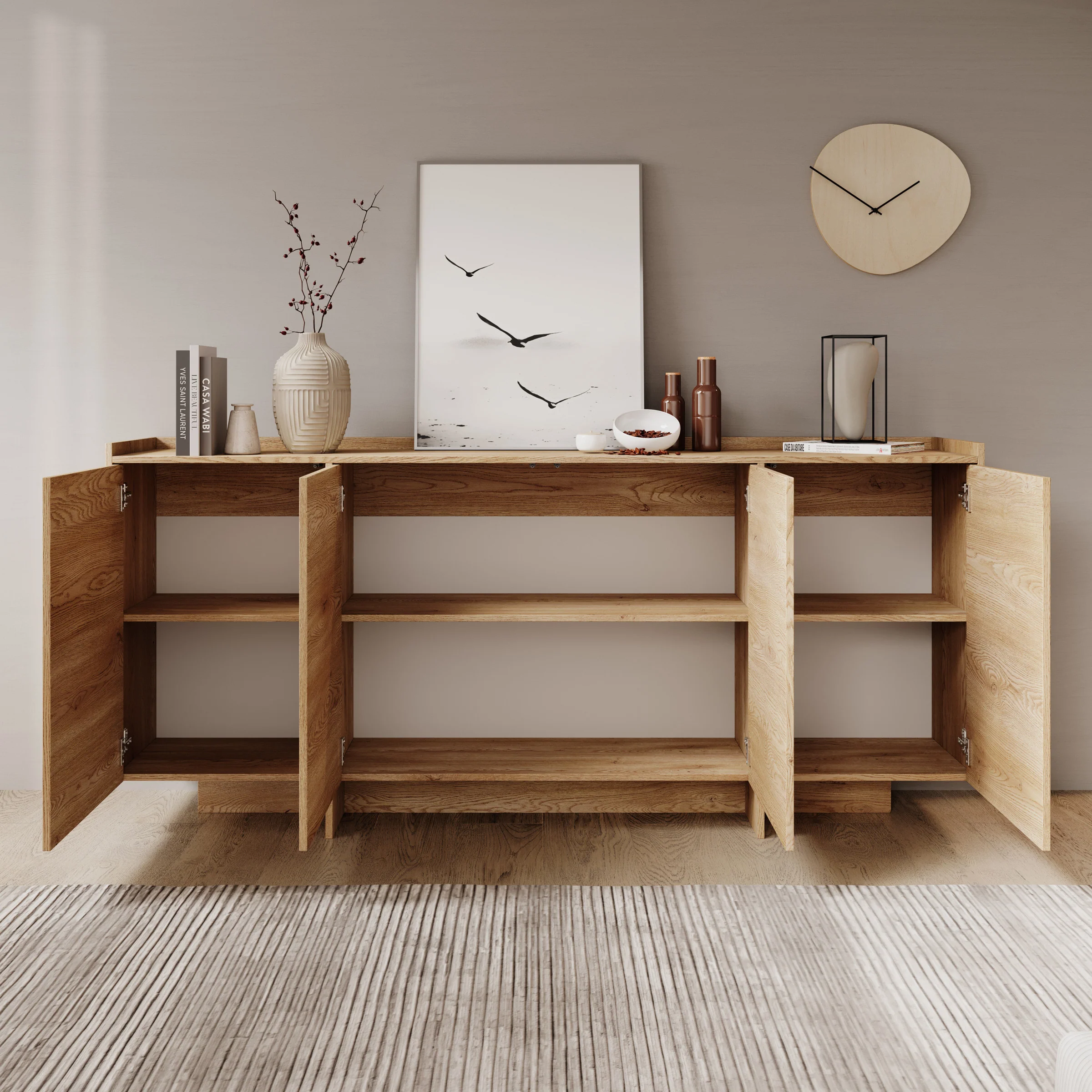 Jaxon - Dressoir - Eiken - 200x38x90 cm - Image 2