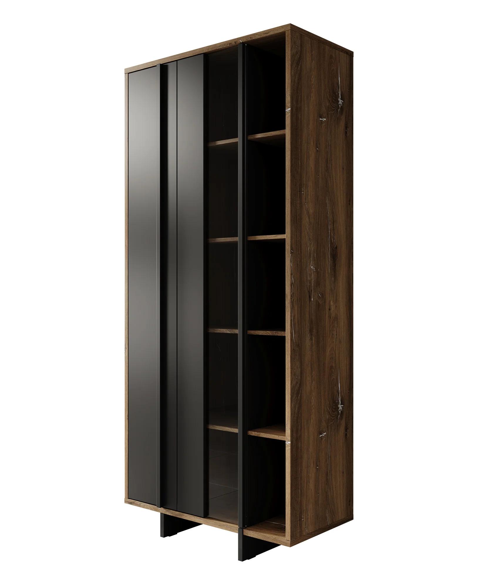 Jonna - Vitrinekast - Zwart - 90x44x198 cm - Image 6