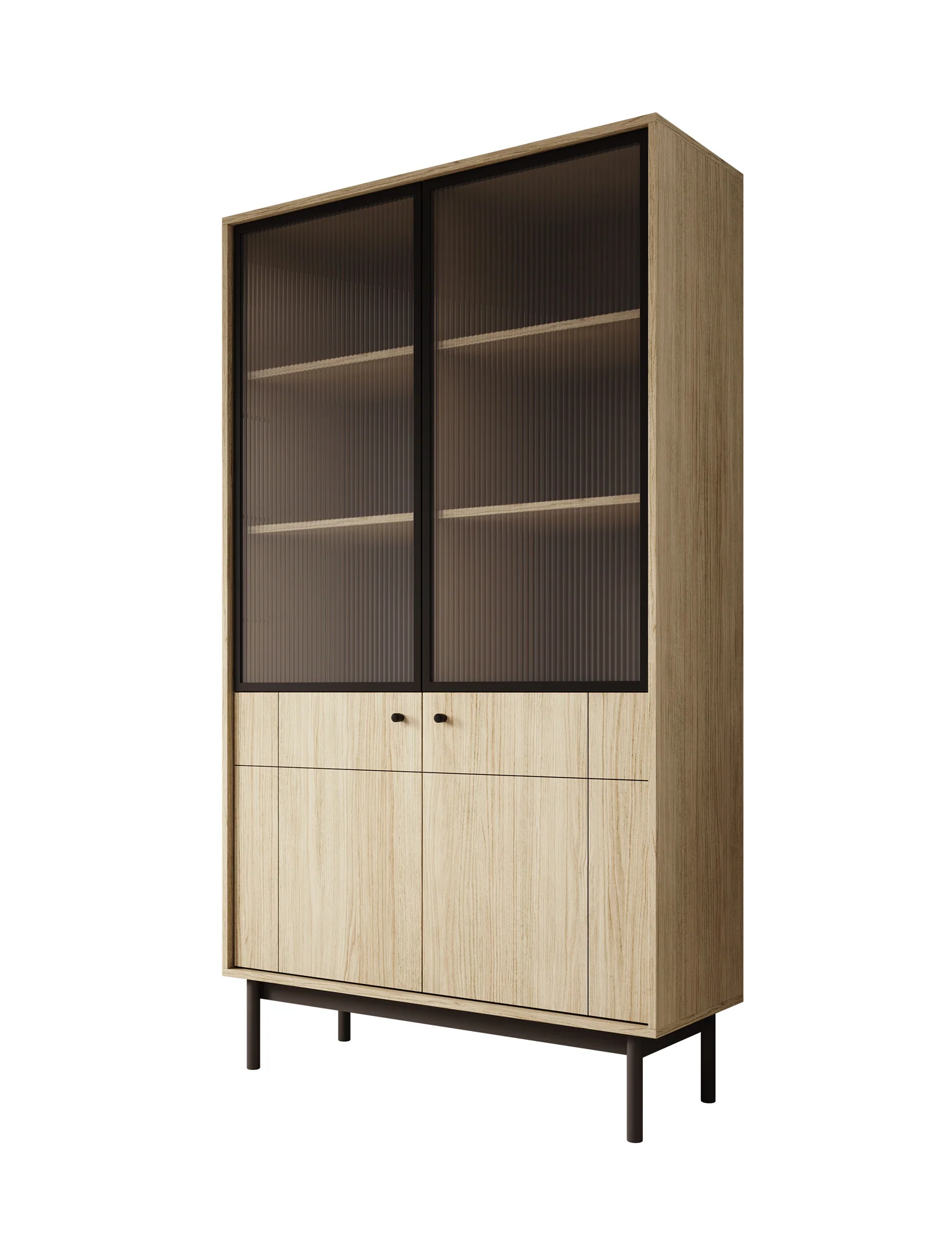 Jules 1 - Vitrinekast - Eiken - 104x39x185 cm - Image 6