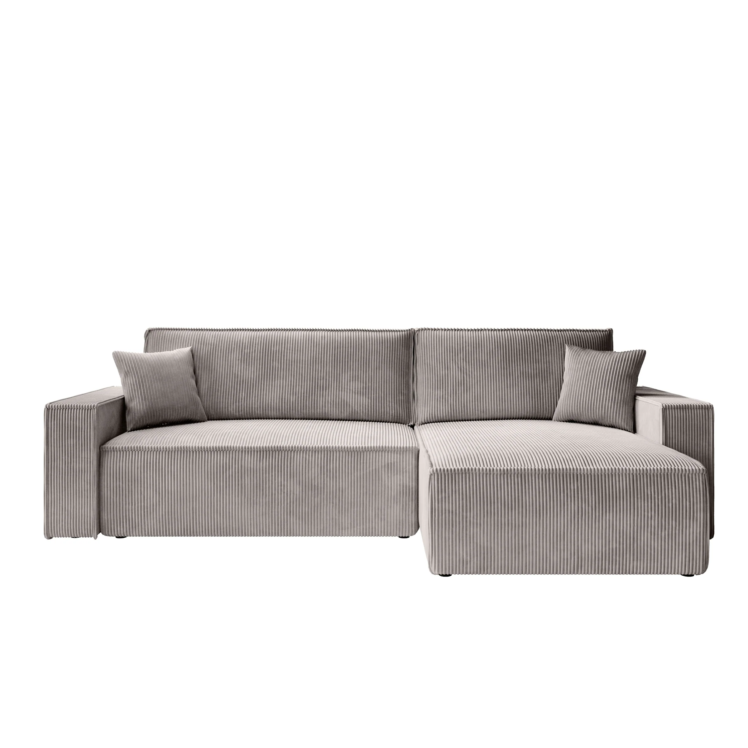 Kandahar - Hoekbank 3-zits met chaise longue - Ribstof beige - Universeel - Image 5