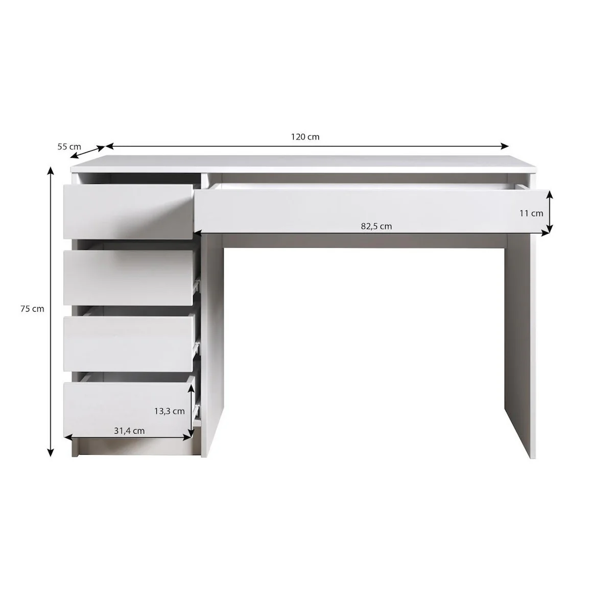 Arco - Kaptafel - Wit hoogglans - 120x55 cm - Image 5