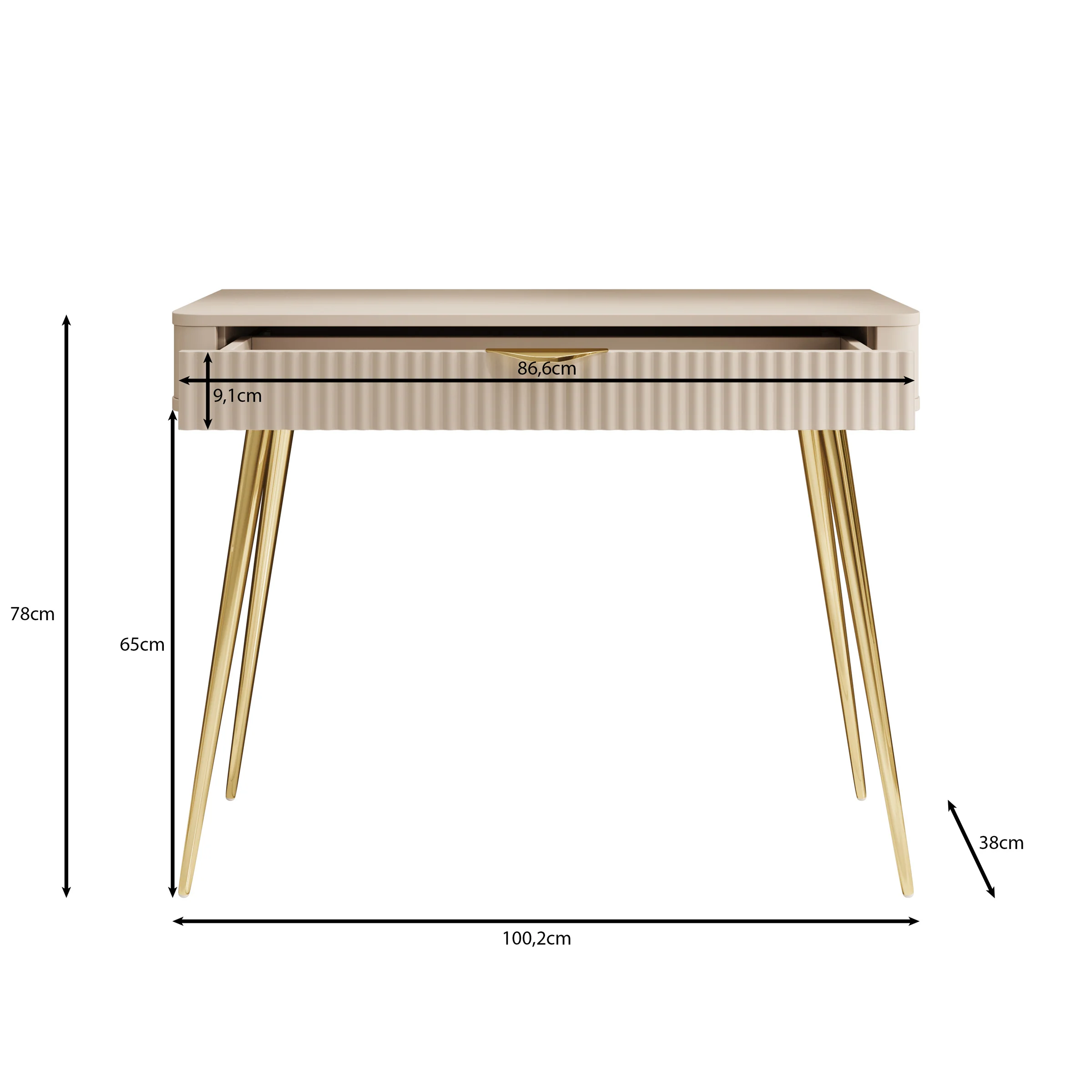 Lima - Kaptafel - Beige - 100x38x78 cm - Image 5