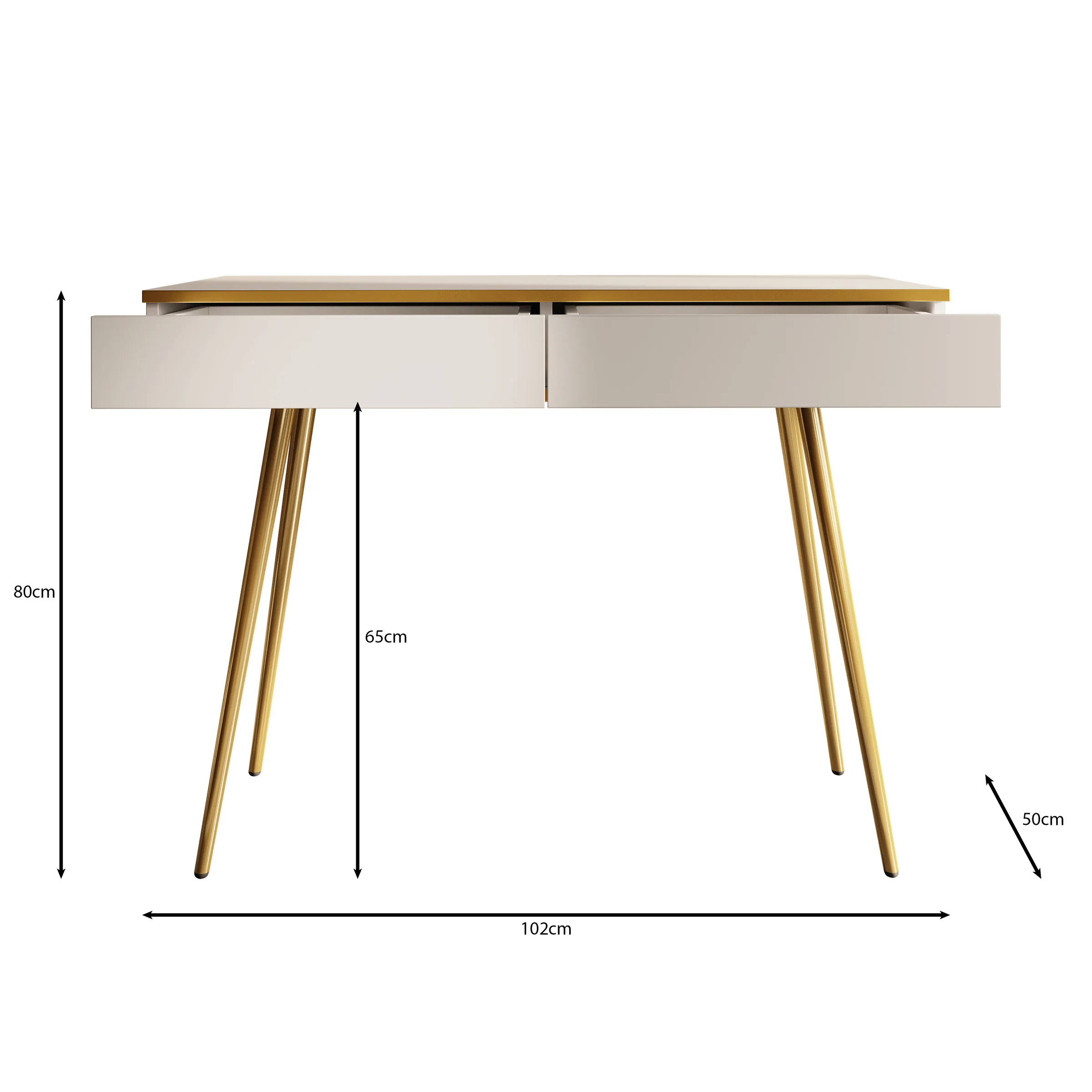 Orleans - Kaptafel - Zwart - 102x50 cm - Image 5