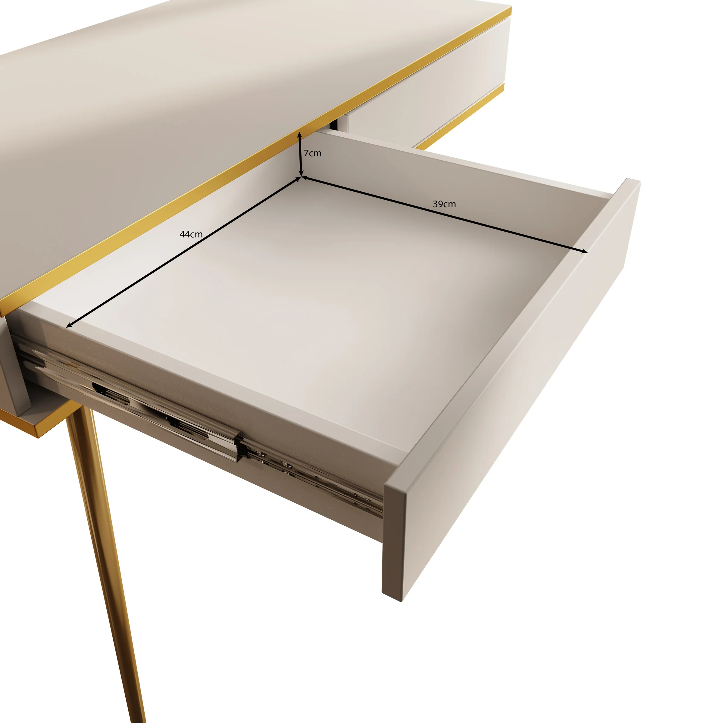 Orleans - Kaptafel - Zwart - 102x50 cm - Image 6
