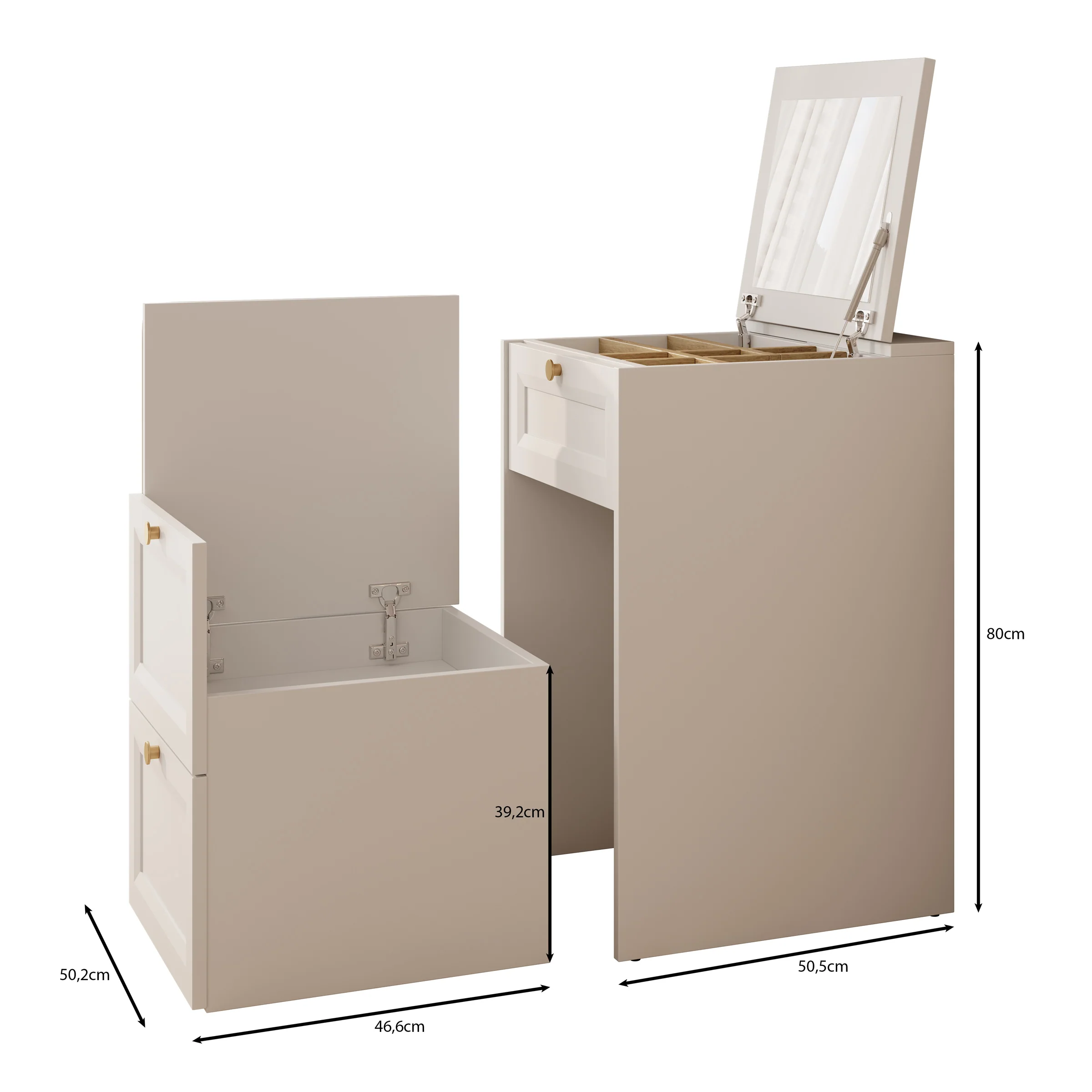 Rumble - Kaptafel met stoel - Wit - 50x51 cm - Image 8