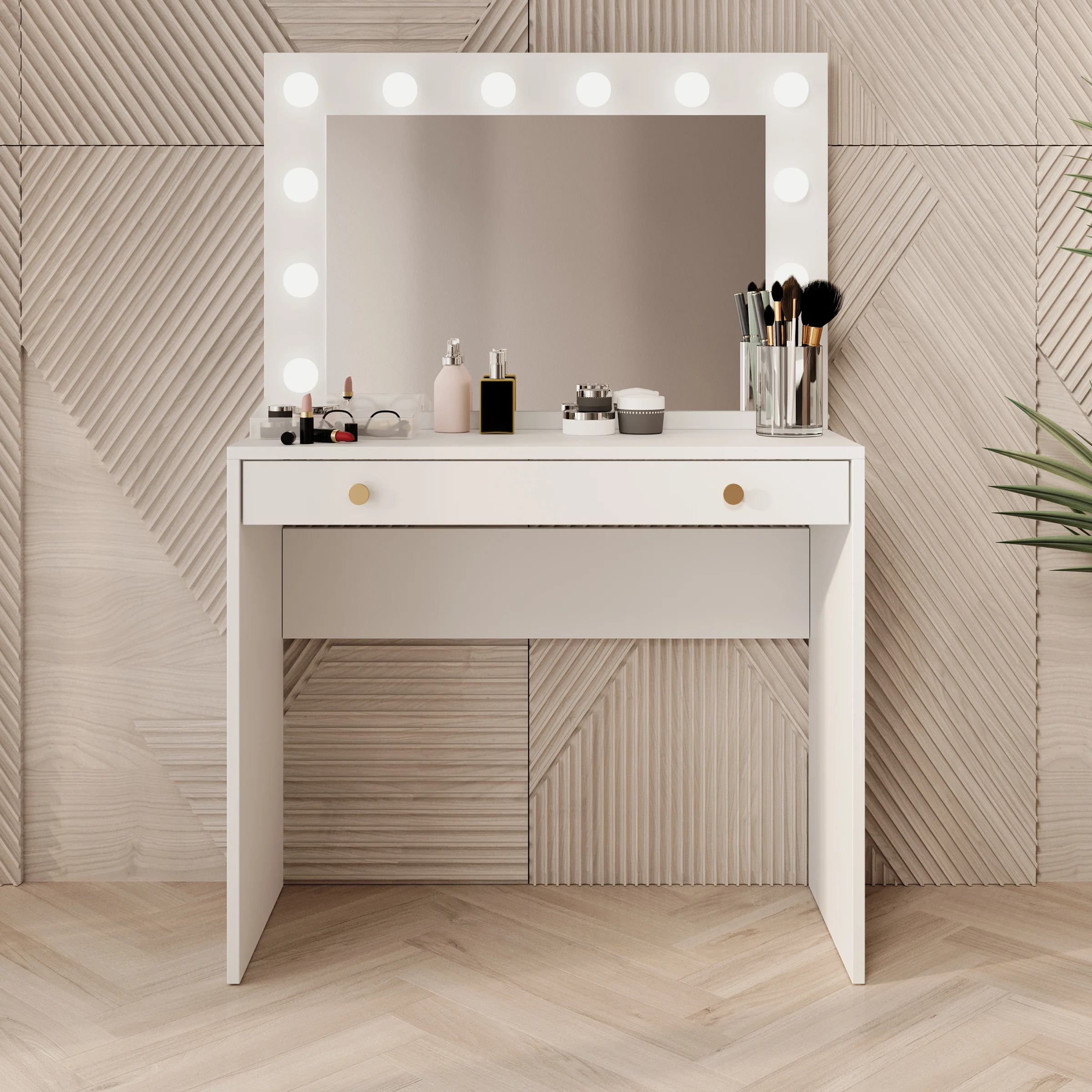 Rumble 2 - Kaptafel met spiegel - Wit - 90x40x136 cm - Image 3