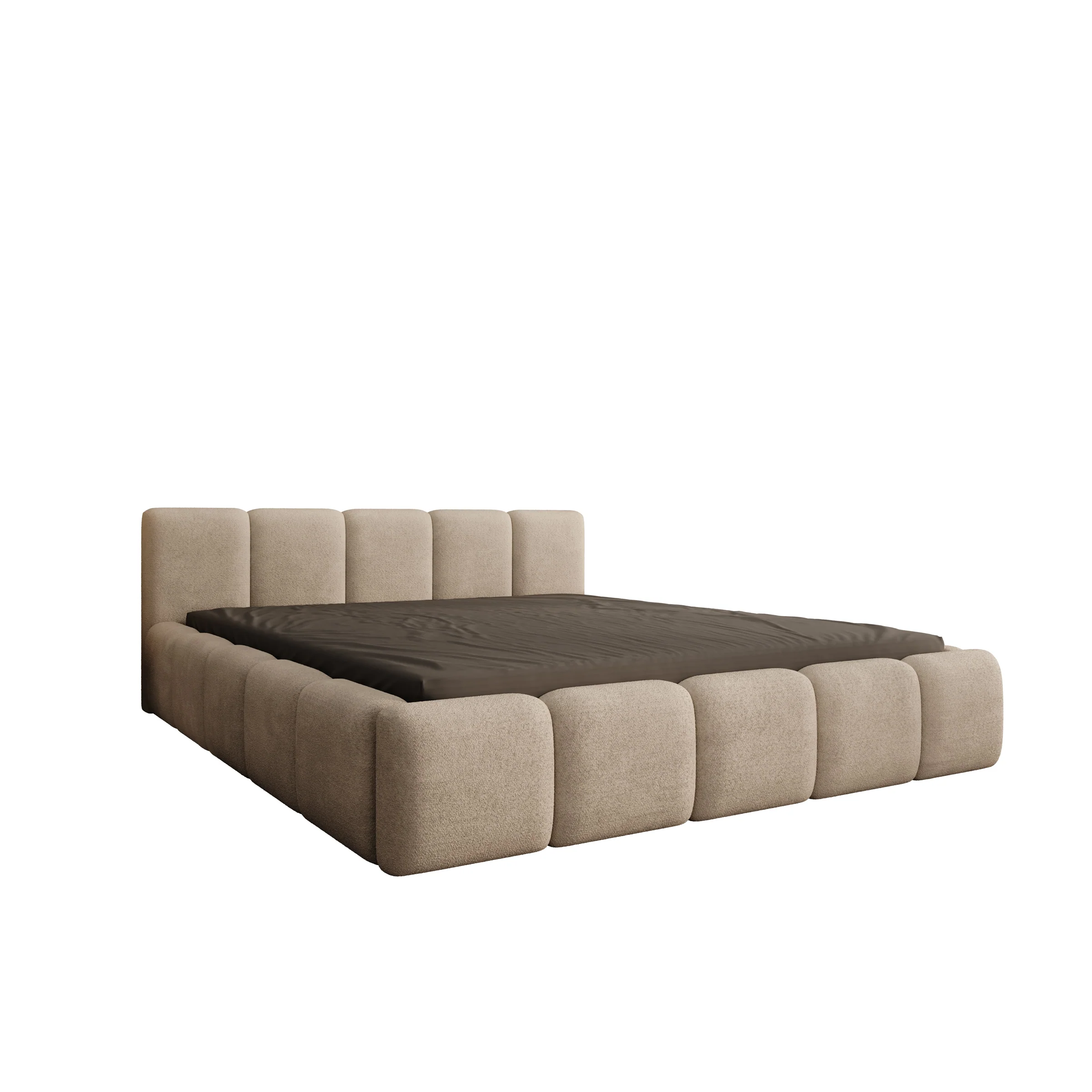Karisma - Tweepersoonsbed met opbergruimte - Teddystof beige - 160x200 cm - Image 5