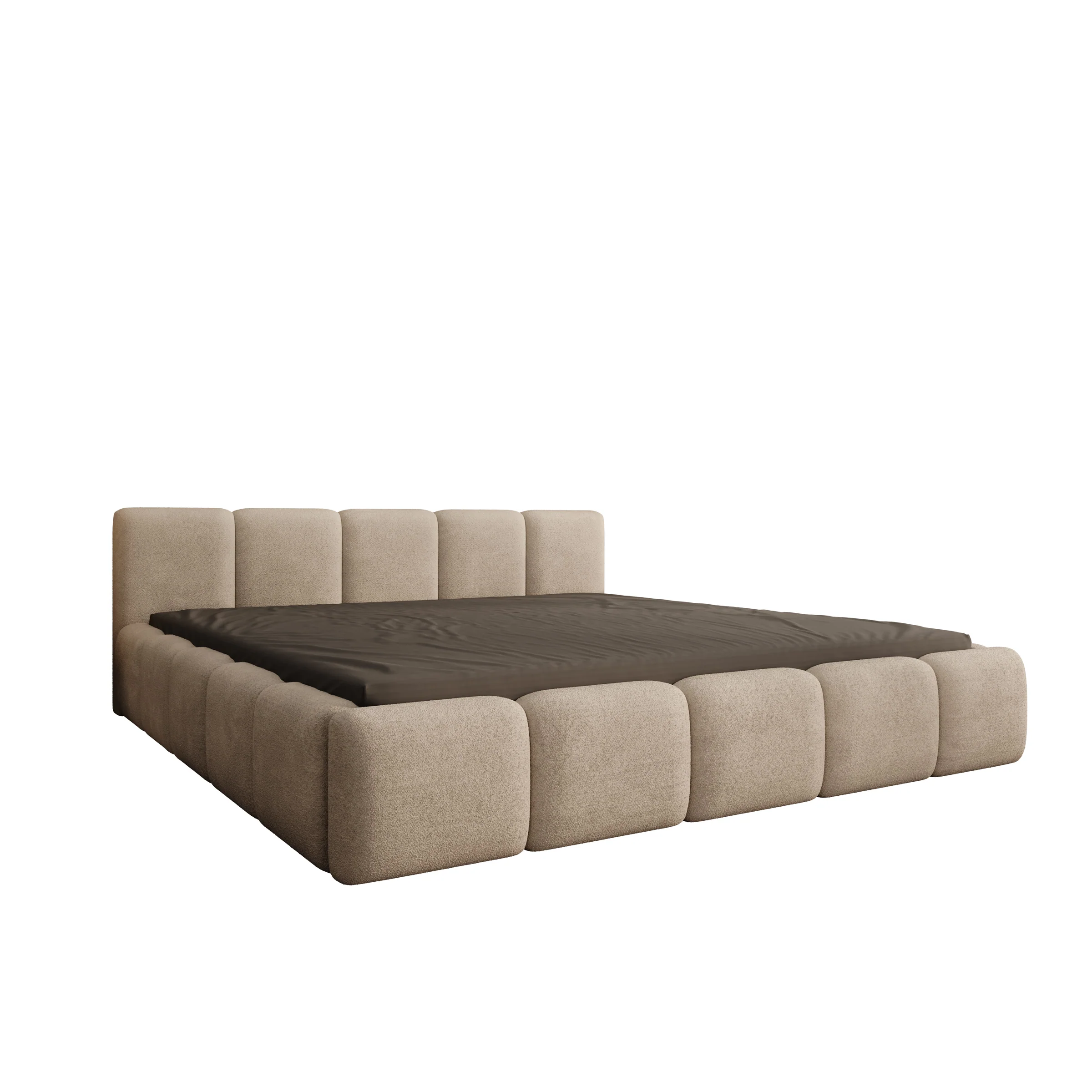 Karisma - Tweepersoonsbed met opbergruimte - Teddystof beige - 180x200 cm - Image 5