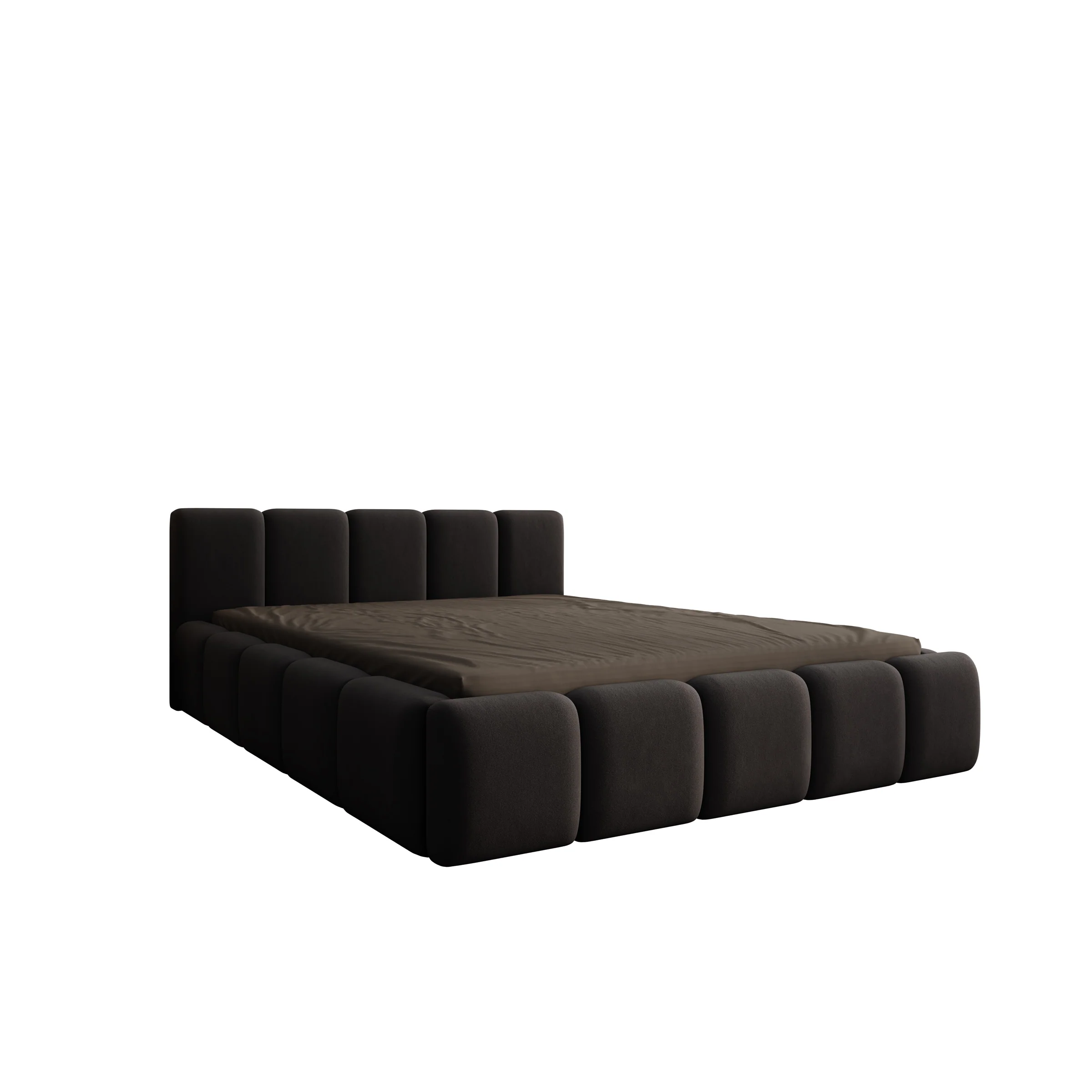 Karisma - Tweepersoonsbed met opbergruimte - Zwart velvet - 140x200 cm - Image 5