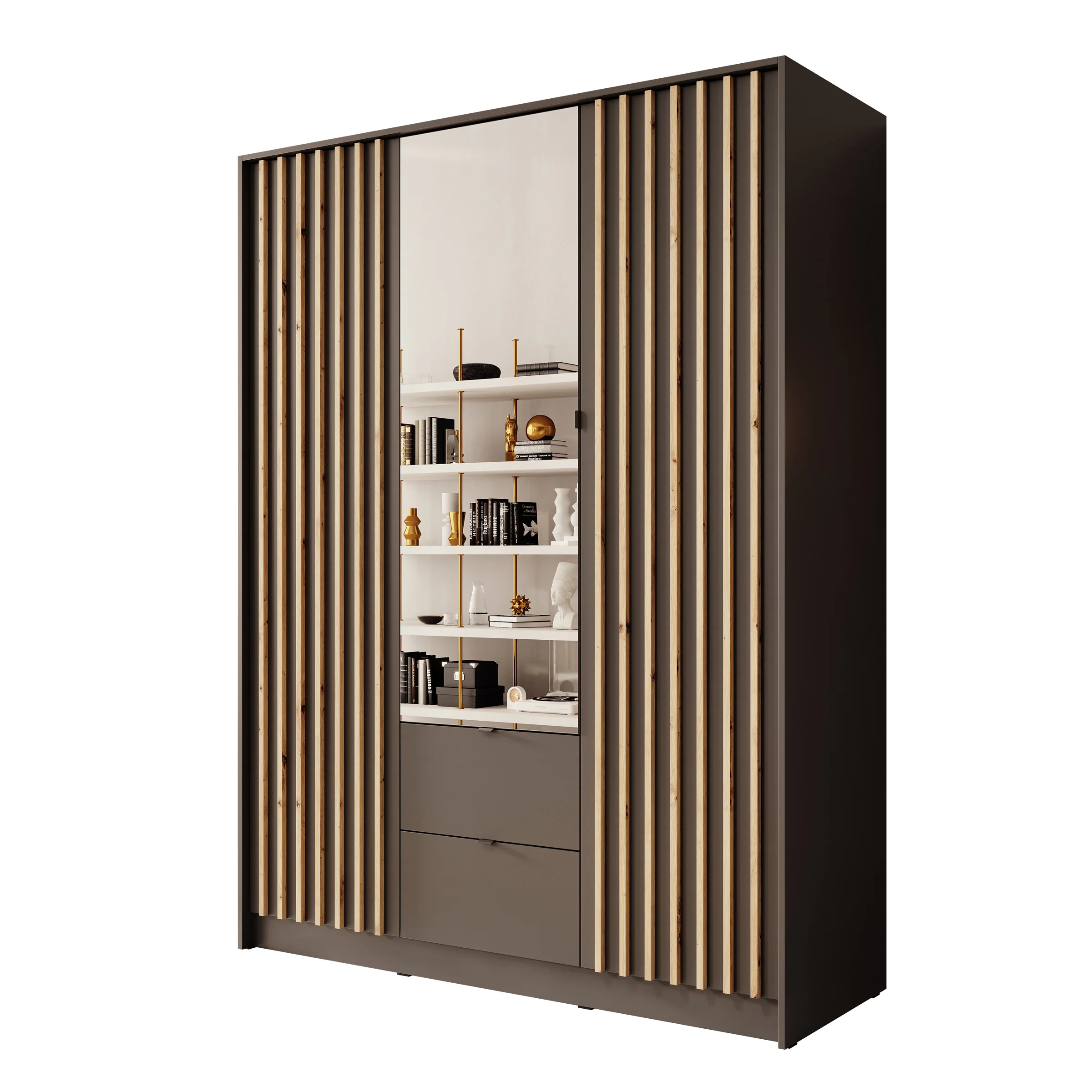 Kavalli - Kledingkast 3-deurs - Zwart - 151x55x201 cm - Image 7