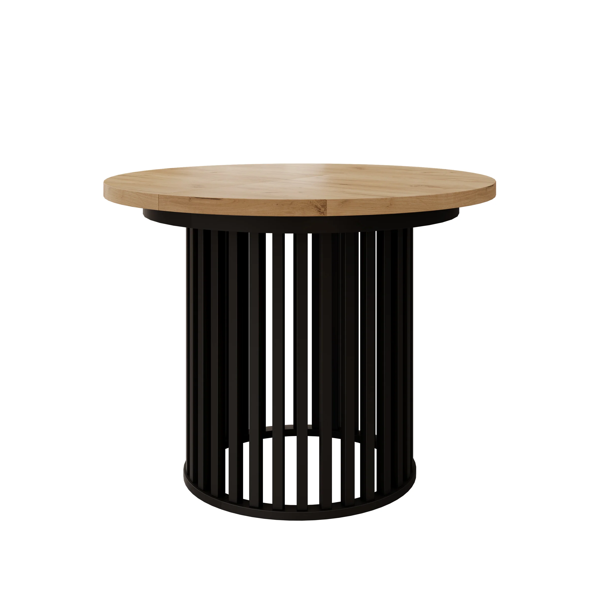 Kaya - Eetkamertafel - Eikenpatroon/Zwart - Uitschuifbaar - 100/150/200x76 cm - Image 11