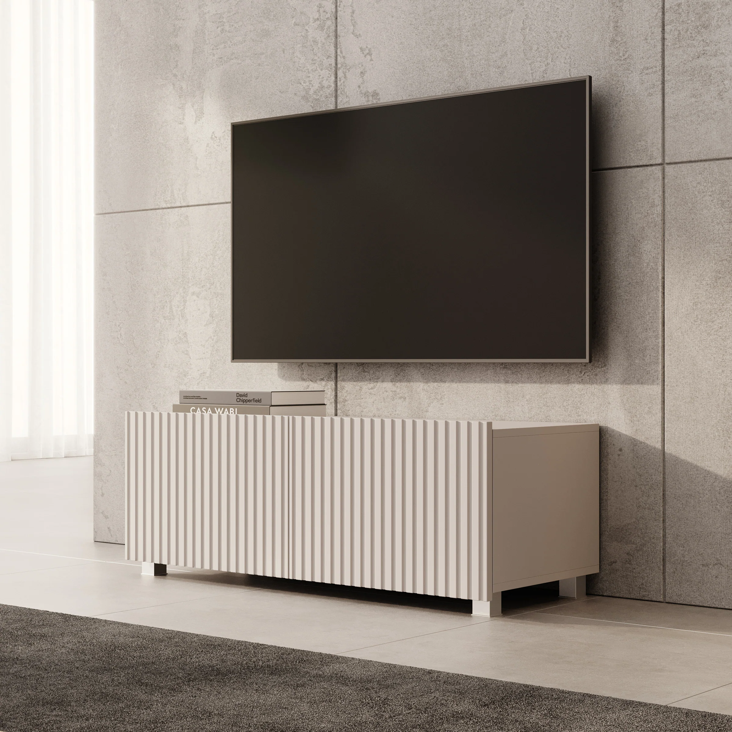 Kenderes - TV-Meubel - Beige - 100x41x38 cm - Image 3