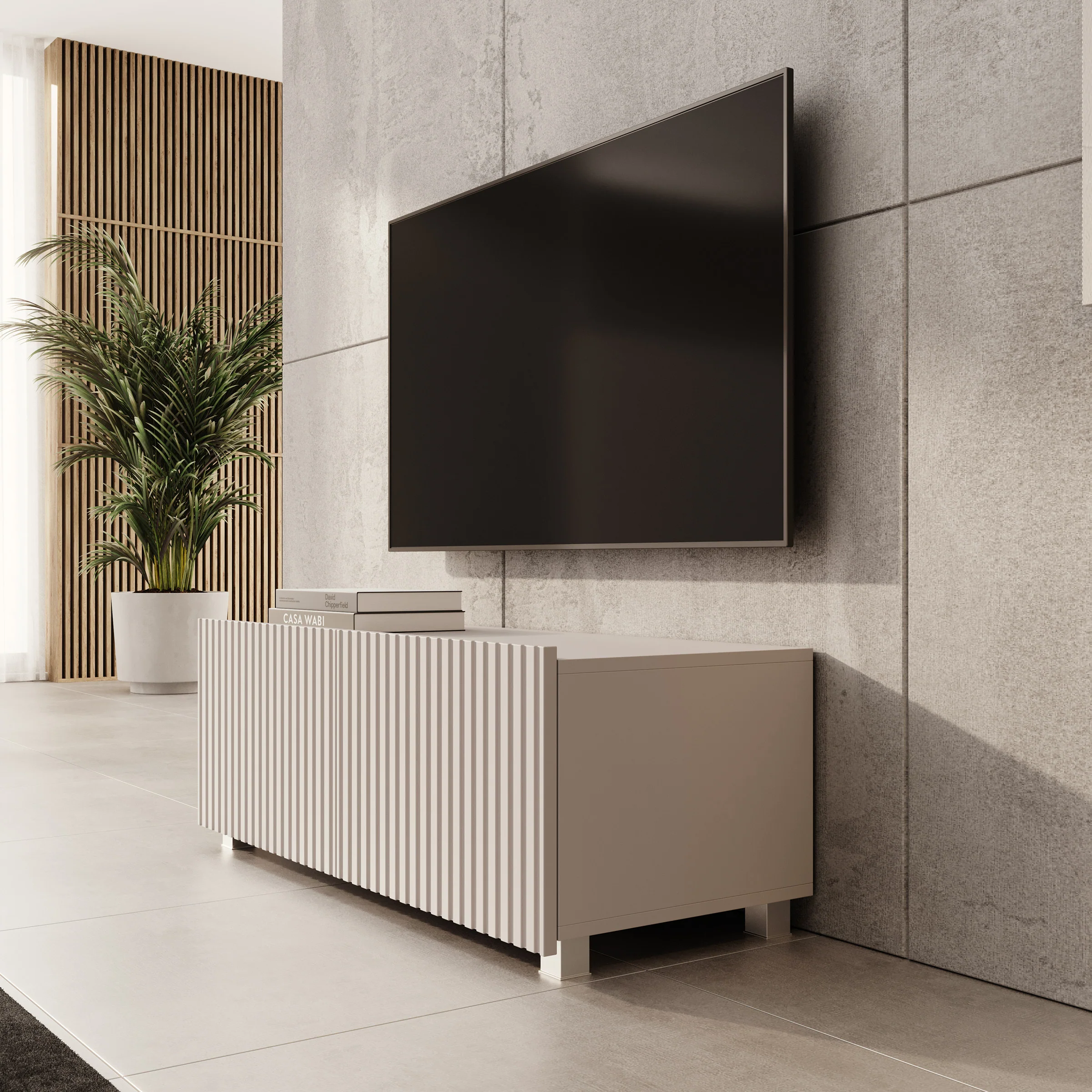 Kenderes - TV-Meubel - Beige - 100x41x38 cm - Image 4